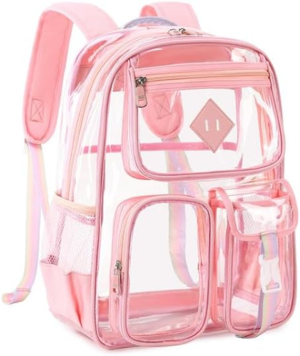 Contixo Clear Backpack - Trendy PVC Transparent Bookbag for Girls-thumbmail-13