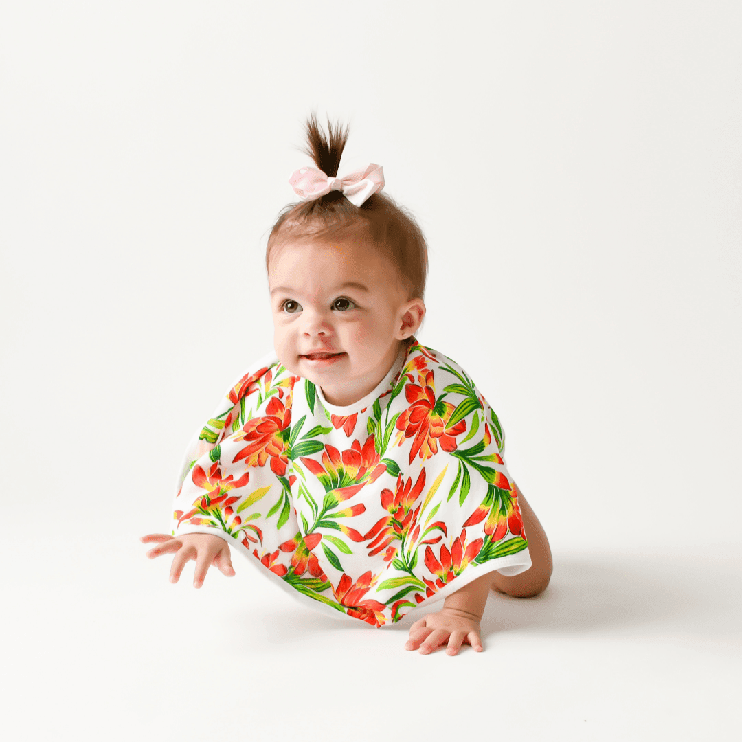Baby Burp Cloth & Bib Combo: Prairie Fire-thumbmail-2
