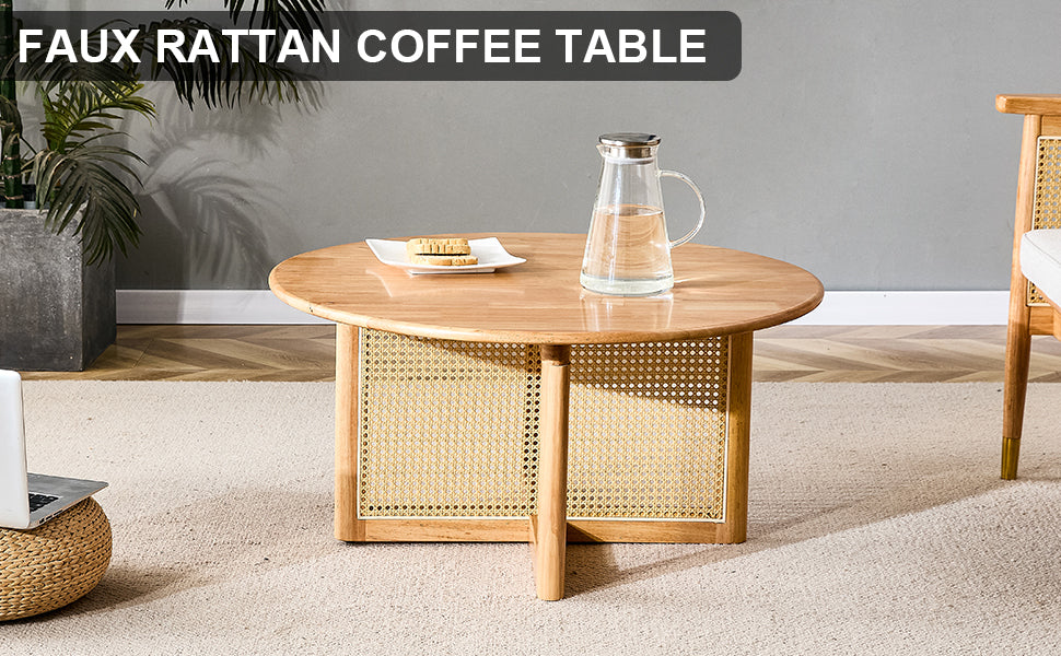 Natural Elegant Wooden Coffee Table-thumbmail-6