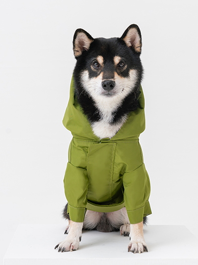 Tribeca Adjustable Velcro Raincoat - Olive-thumbmail-1