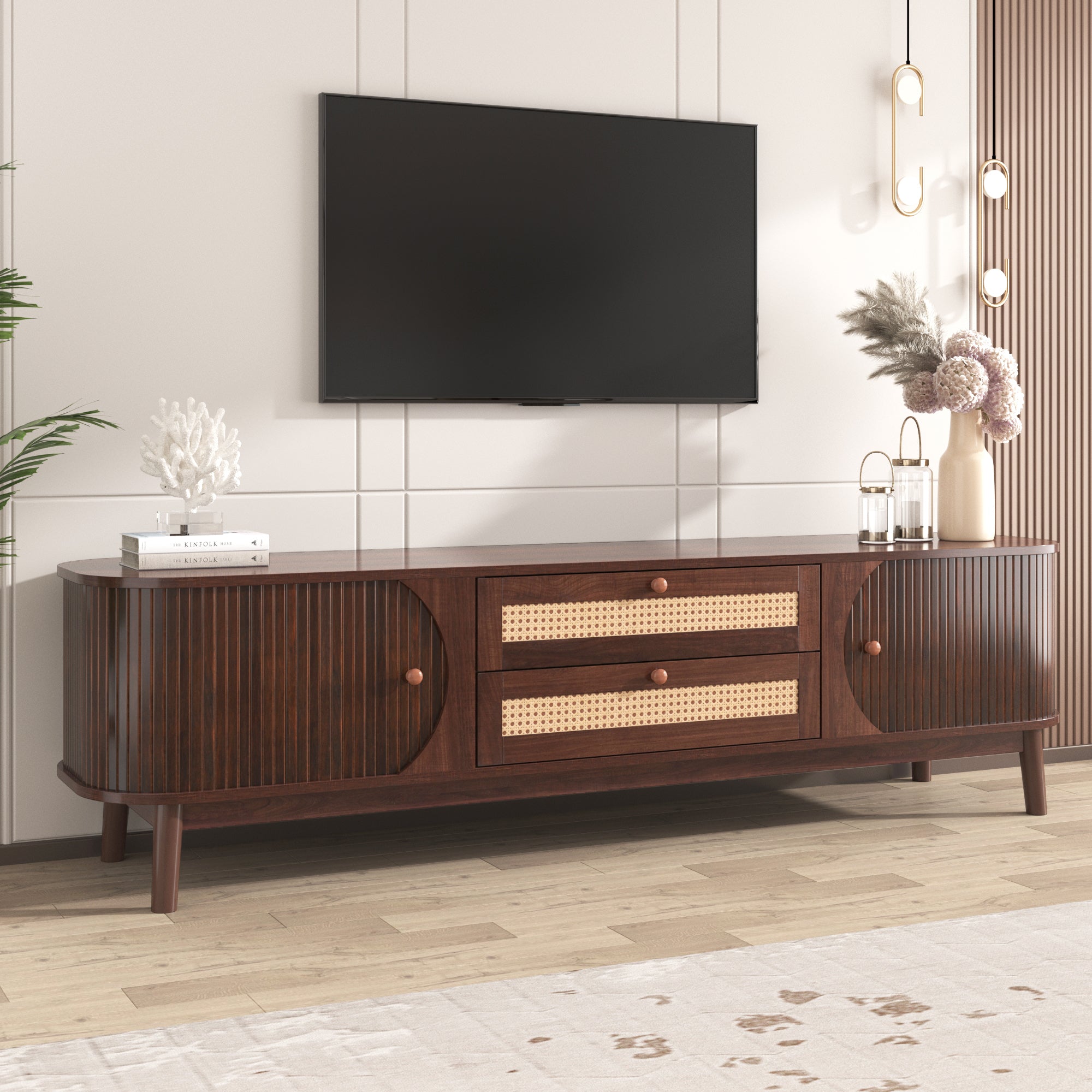 Modern Farmhouse Rattan TV Stand-thumbmail-10