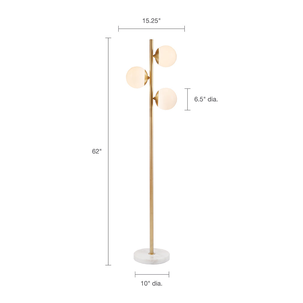 3-Globe Light Floor Lamp With Marble Base-thumbmail-8