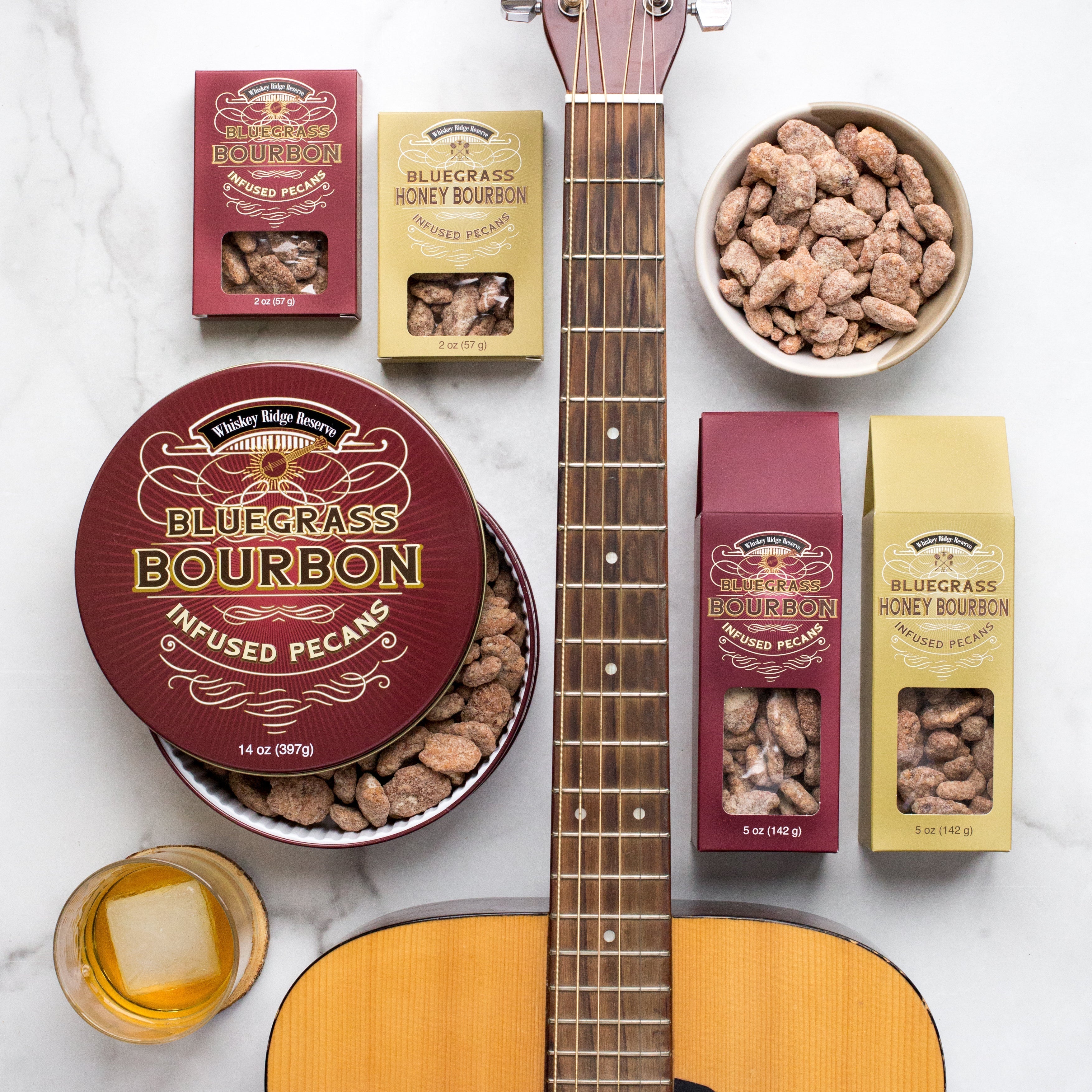 Whiskey Ridge Reserve Bluegrass Bourbon Pecans 2oz. Box - 3 Pack-thumbmail-4