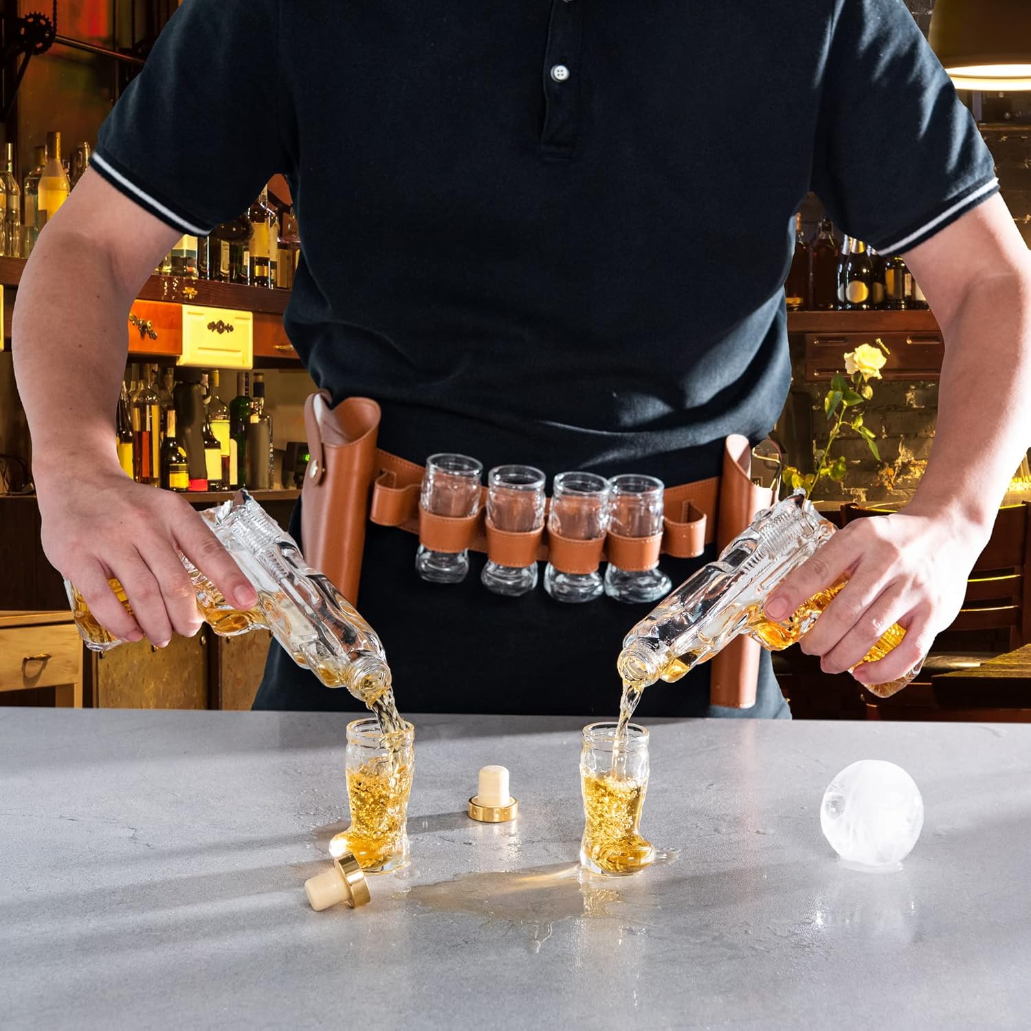 Pistol & Shot Glass Decanter Set-thumbmail-5