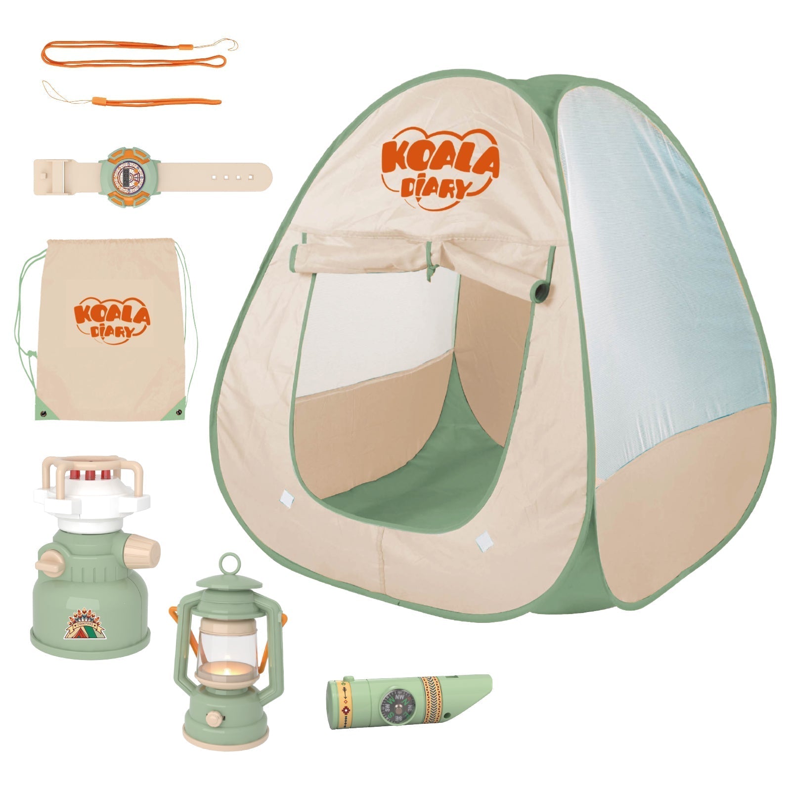Contixo Kids Camping Set - Pretend Play Tent With Toy Campfire & Lantern-thumbmail-2