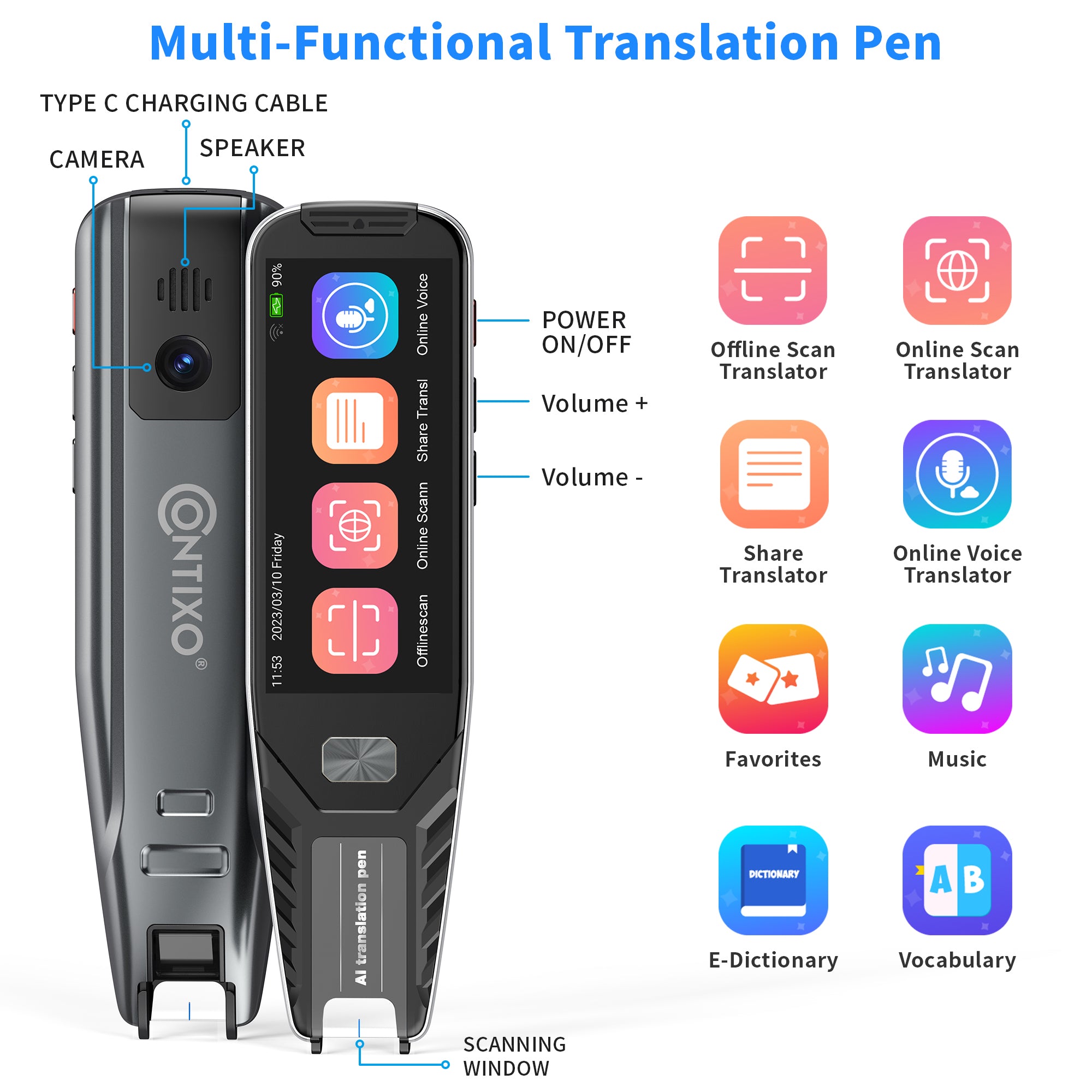 Contixo P1 Smart Scanning Translator Pen-thumbmail-2