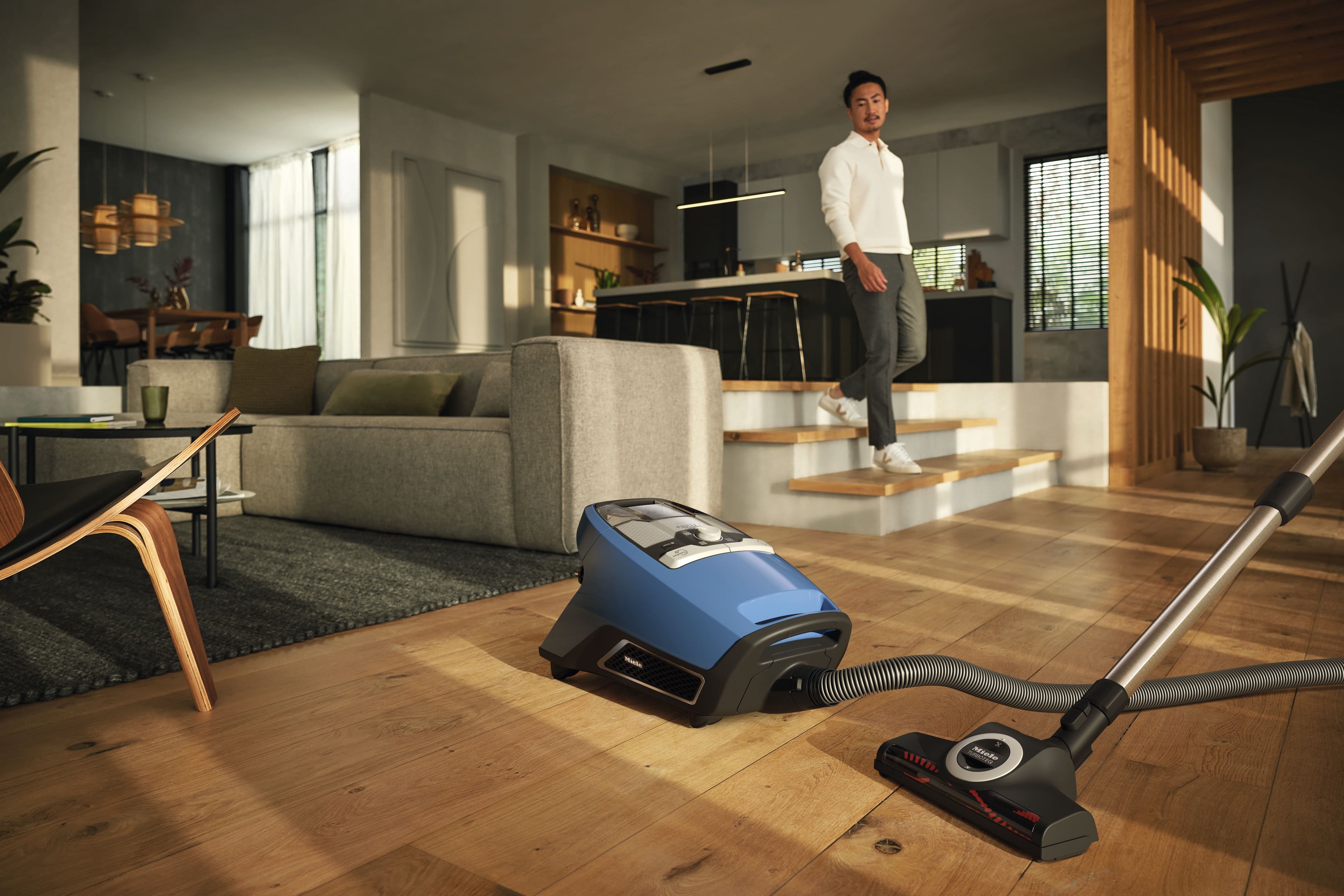 Miele Blizzard CX1 TurboTeam Bagless Bagless Canister Vacuum Cleaner in Tech Blue-thumbmail-7