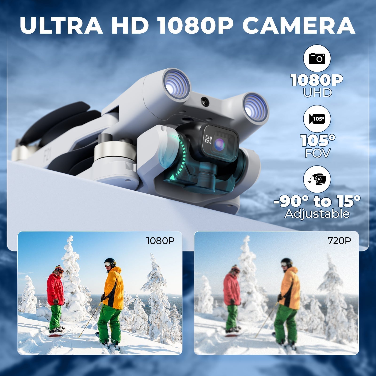 Contixo F21 Elite Sky Remote Control Beginner Drone With 1080P HD Camera-thumbmail-4
