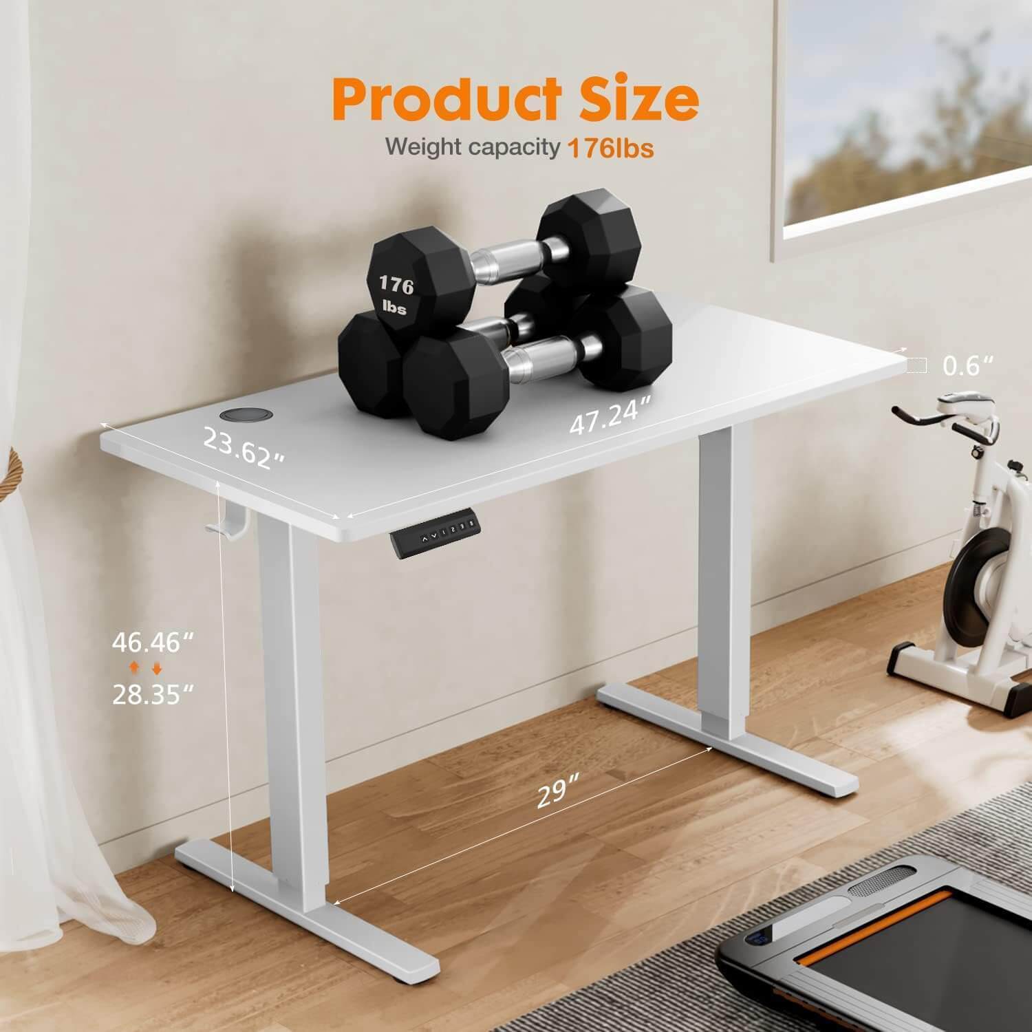 Electric Height Adjustable Standing Desk-thumbmail-6