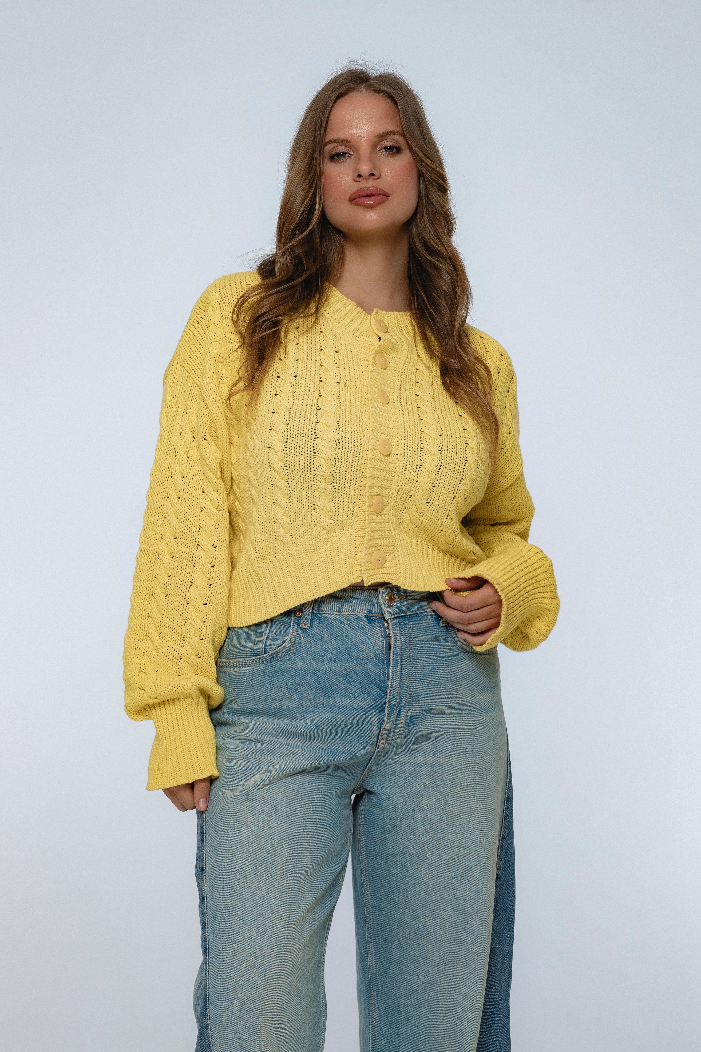 Parisse Cropped Knitted Cardigan-thumbmail-9
