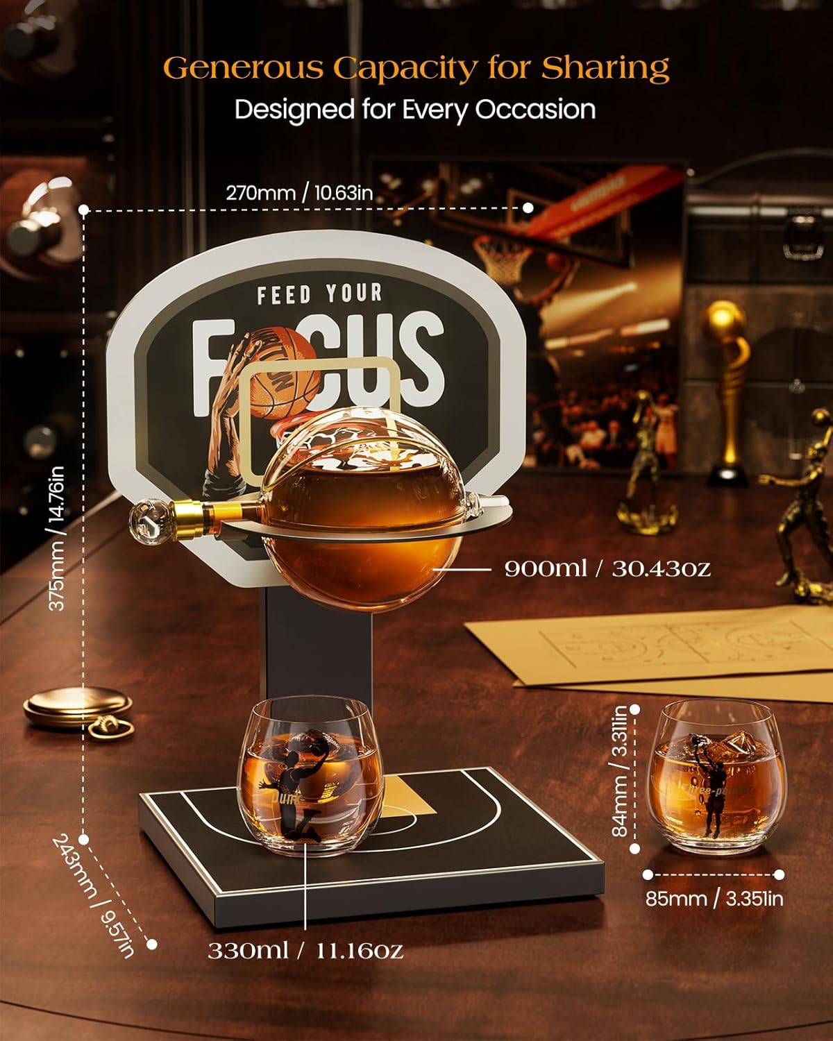 Basketball Whiskey Decanter Set-thumbmail-2