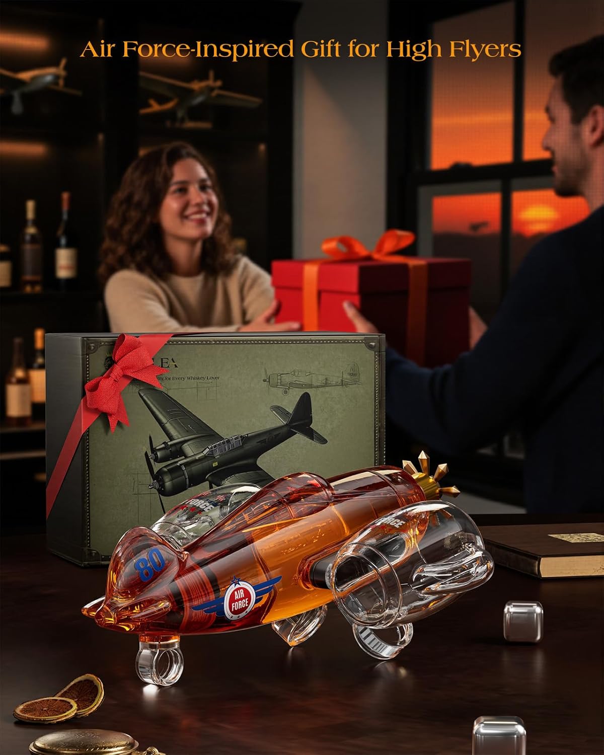 Fighter Aircraft Whiskey Decanter Set-thumbmail-5