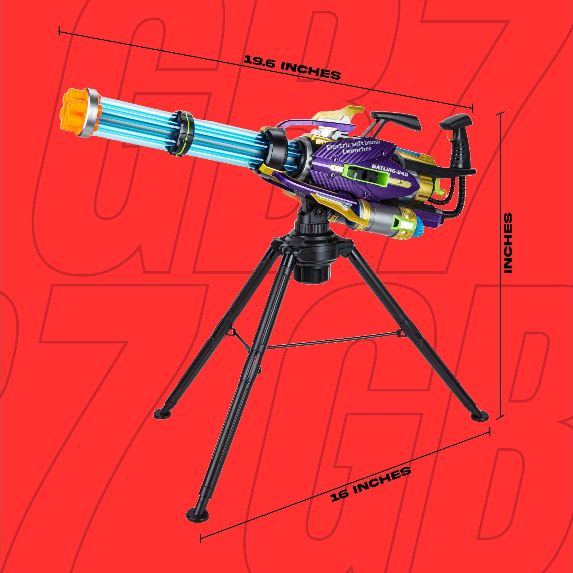 Contixo Electric Foam Dart Blaster - Gatling Style Toy Gun for Kids, Safe Soft Foam Darts, High-Speed Rotating Barrel, Ideal Gift for Action Play-thumbmail-3