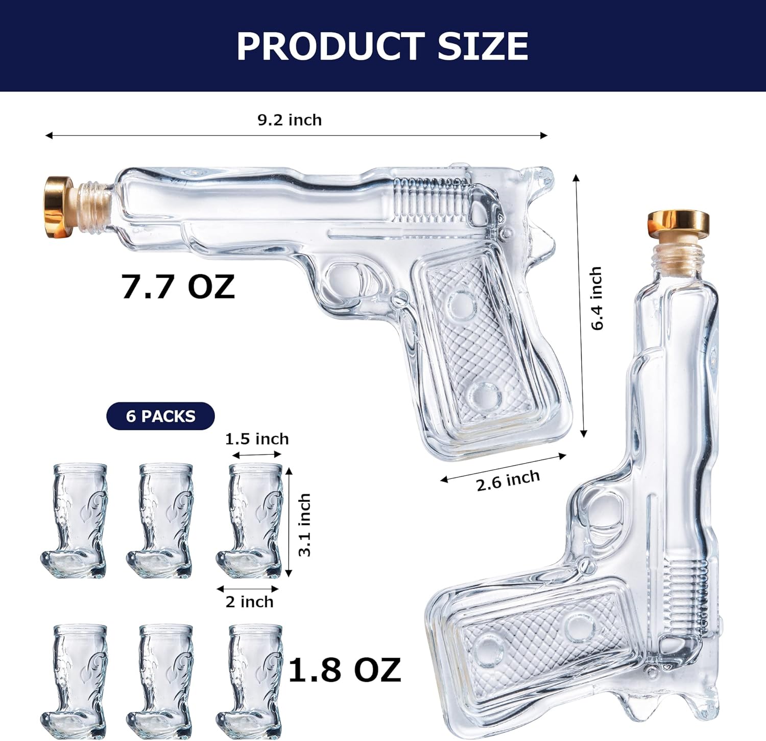 Pistol & Shot Glass Decanter Set-thumbmail-9