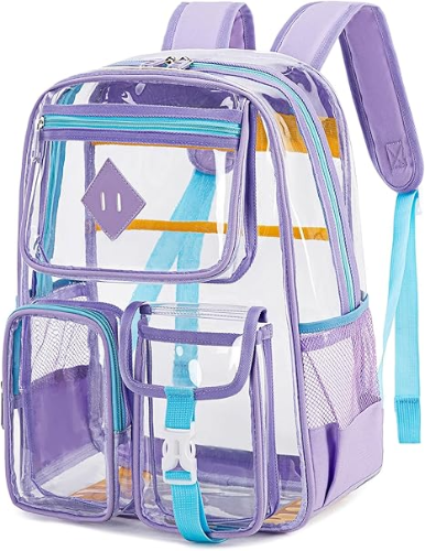 Contixo Clear Backpack - Trendy PVC Transparent Bookbag for Girls-thumbmail-2
