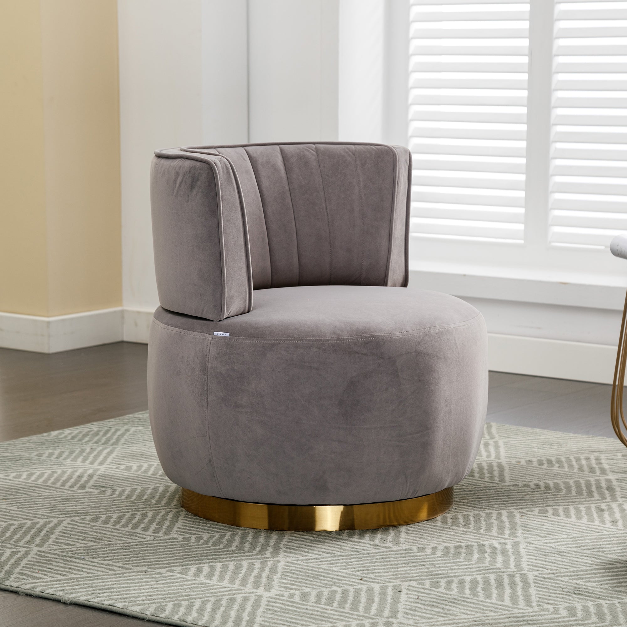 360 Degree Swivel Cuddle Barrel Accent Sofa Chairs-thumbmail-4