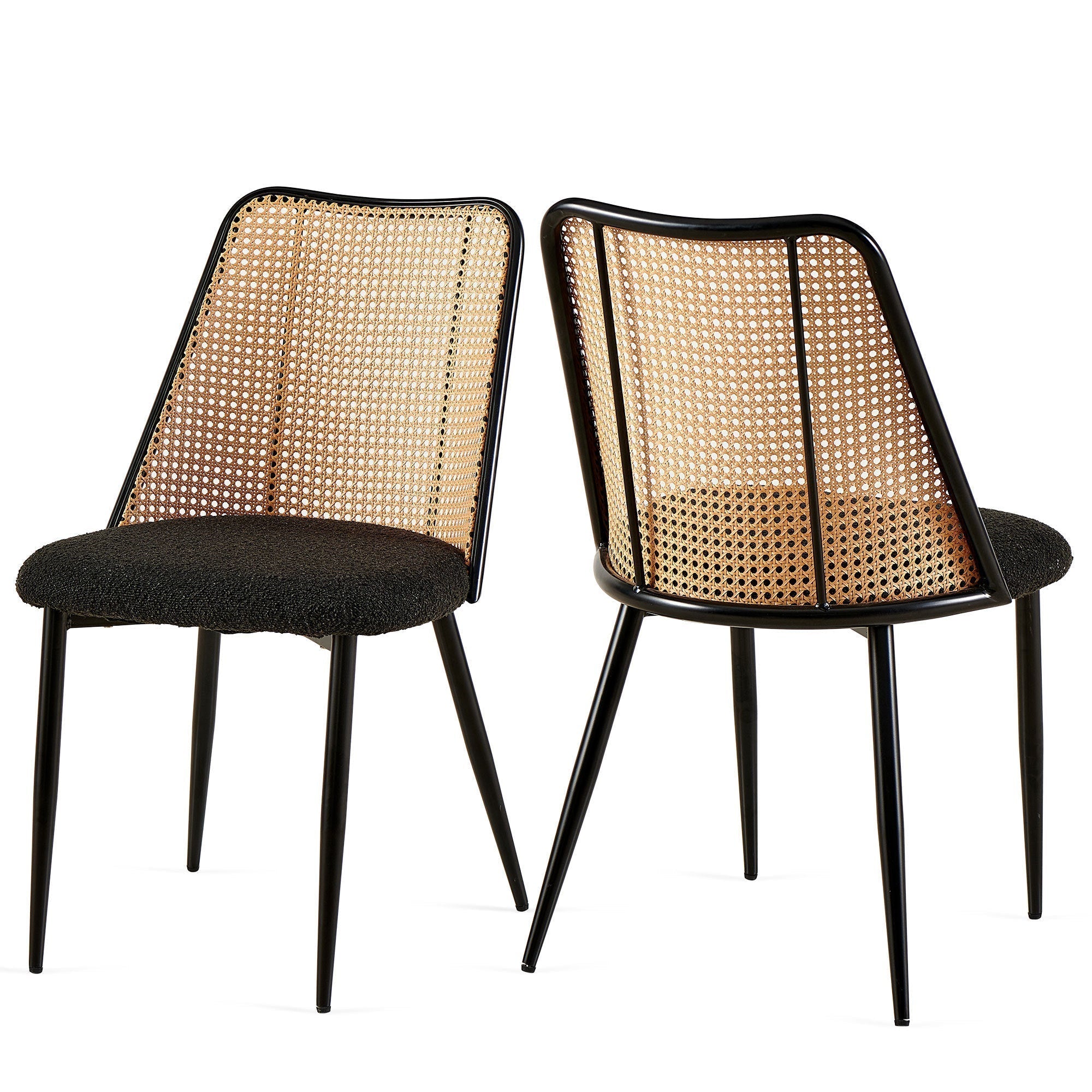 Set of Black Rattan Dining Chairs-thumbmail-8