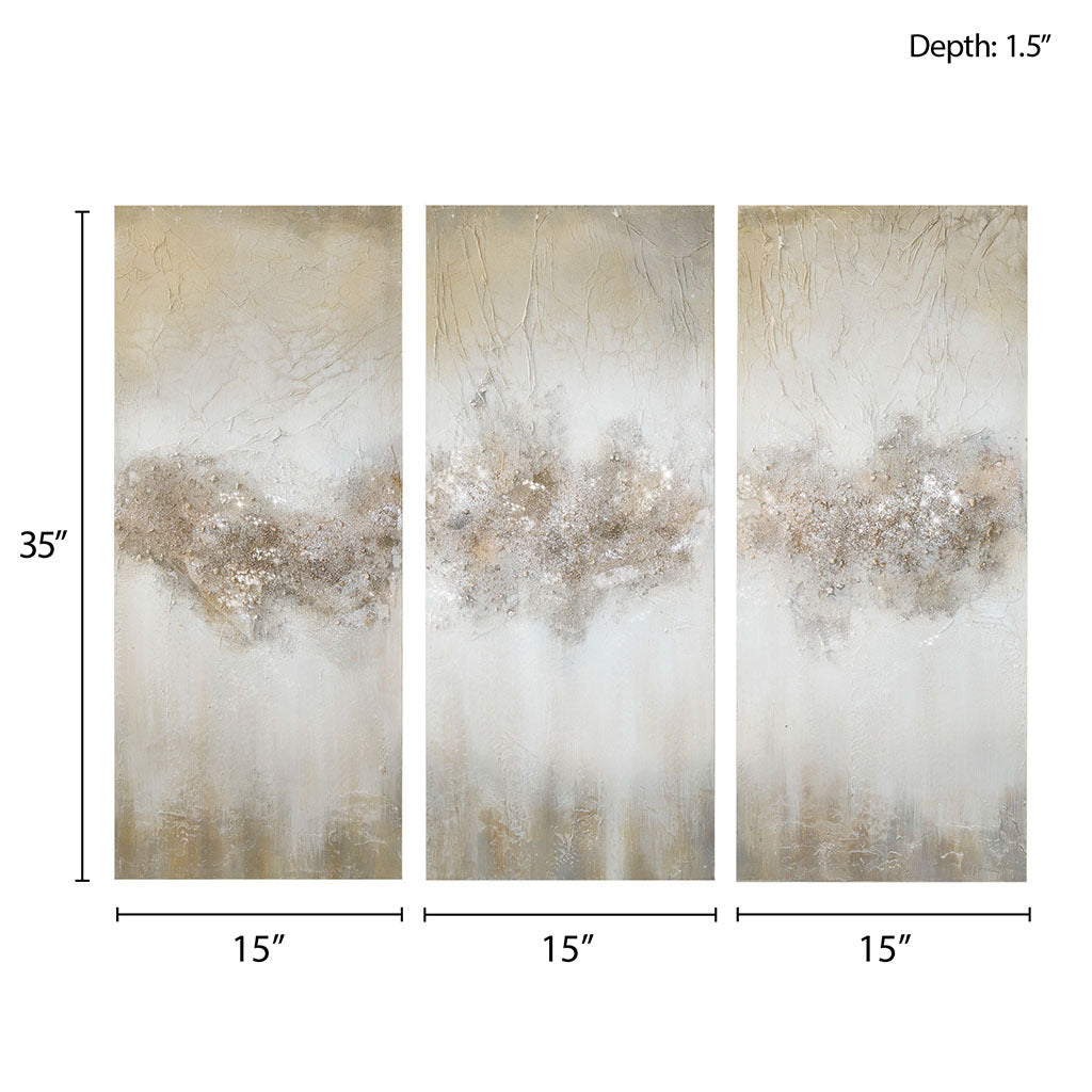Heavily Embellished 3-Piece Canvas Wall Art Set-thumbmail-5