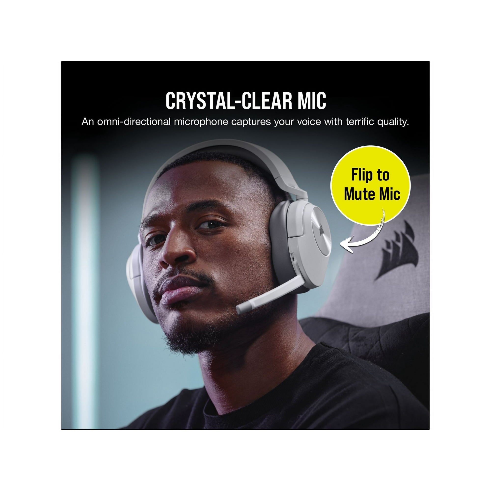 CORSAIR HS Series HS55 Wireless Gaming Headset for PC, PS5, and Mobile in White-thumbmail-2
