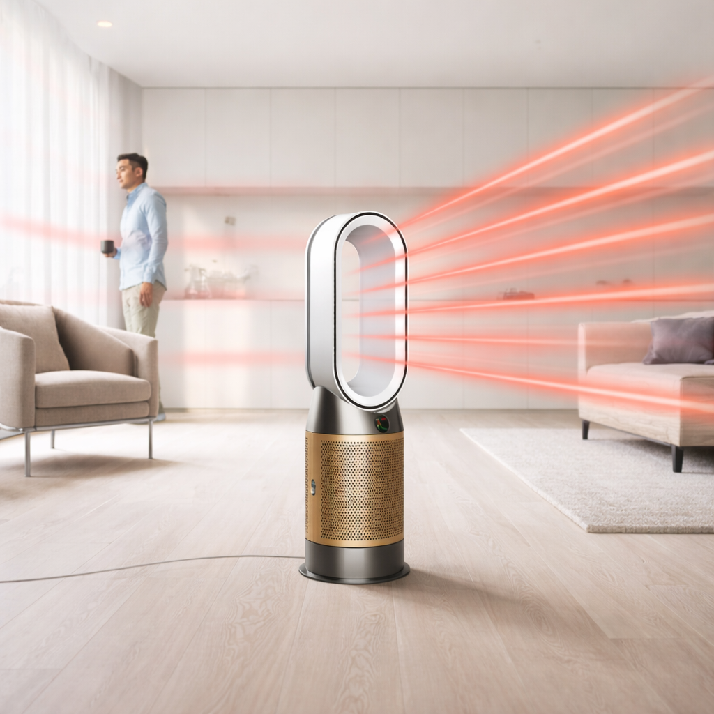 Dyson Air Purifier Hot+Cool Fan Formaldehyde HP09 Smart Tower in White/Gold-thumbmail-3