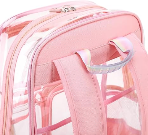 Contixo Clear Backpack - Trendy PVC Transparent Bookbag for Girls-thumbmail-9