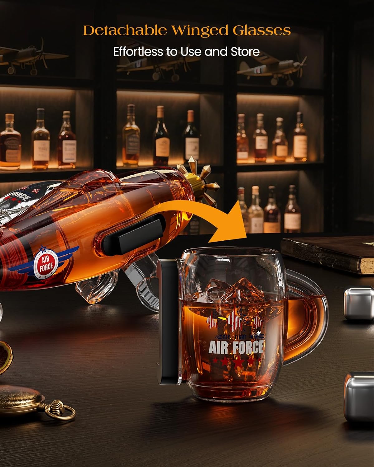 Fighter Aircraft Whiskey Decanter Set-thumbmail-6