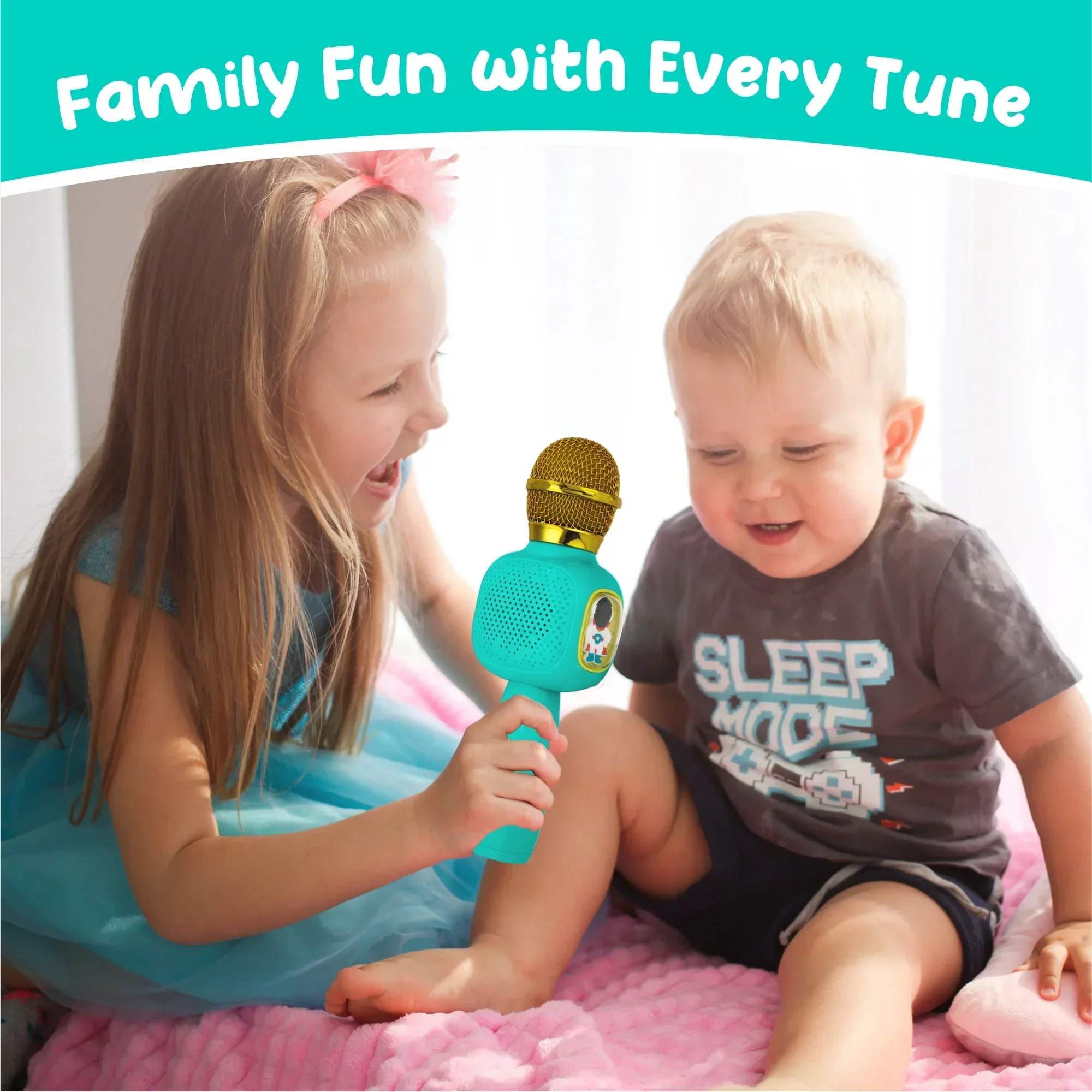 Contixo Kids Bluetooth Karaoke Microphone - Wireless, Portable, Ages 3+, Blue-thumbmail-6