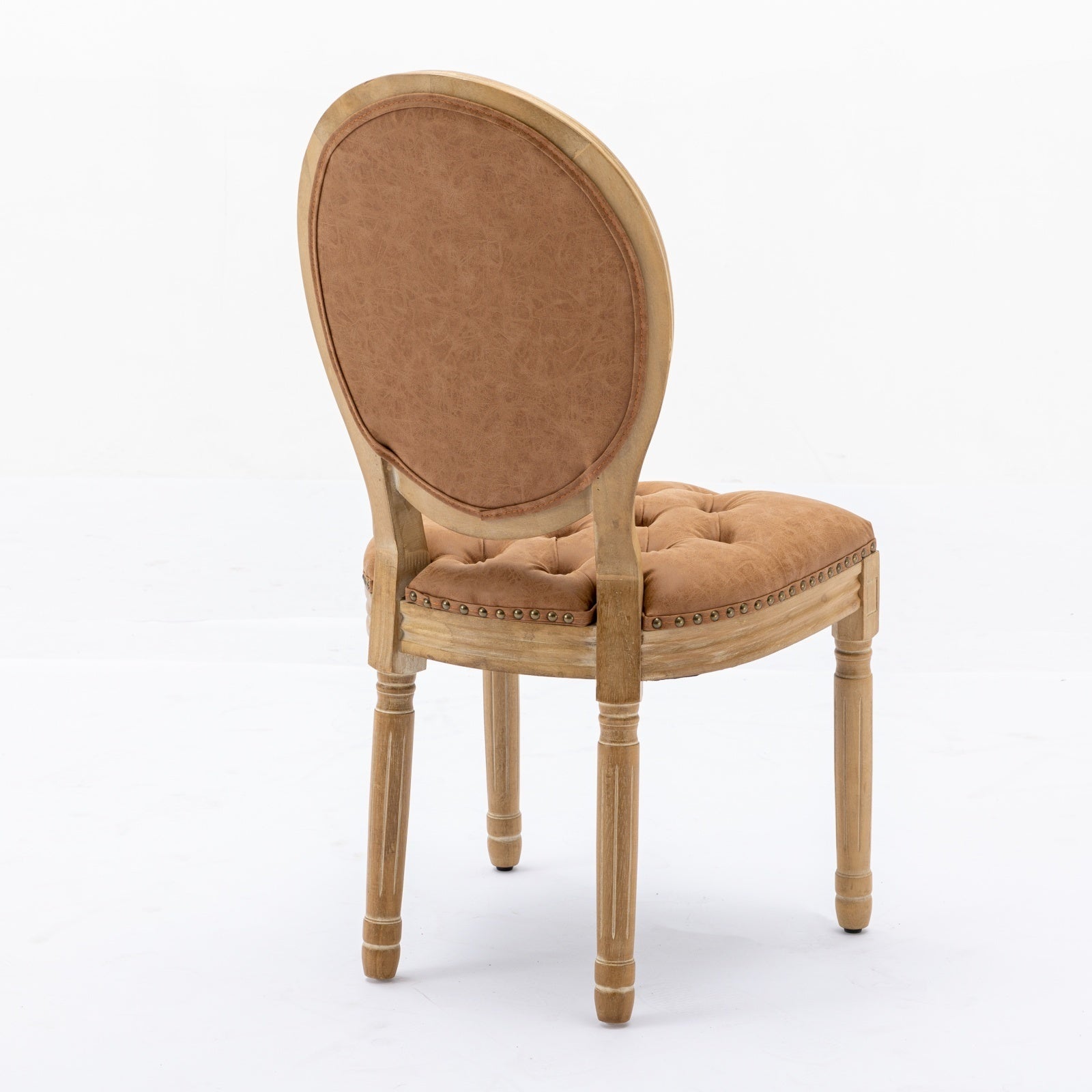 Set of 2 French Style Solid Wood Antique Dining Chairs-thumbmail-3