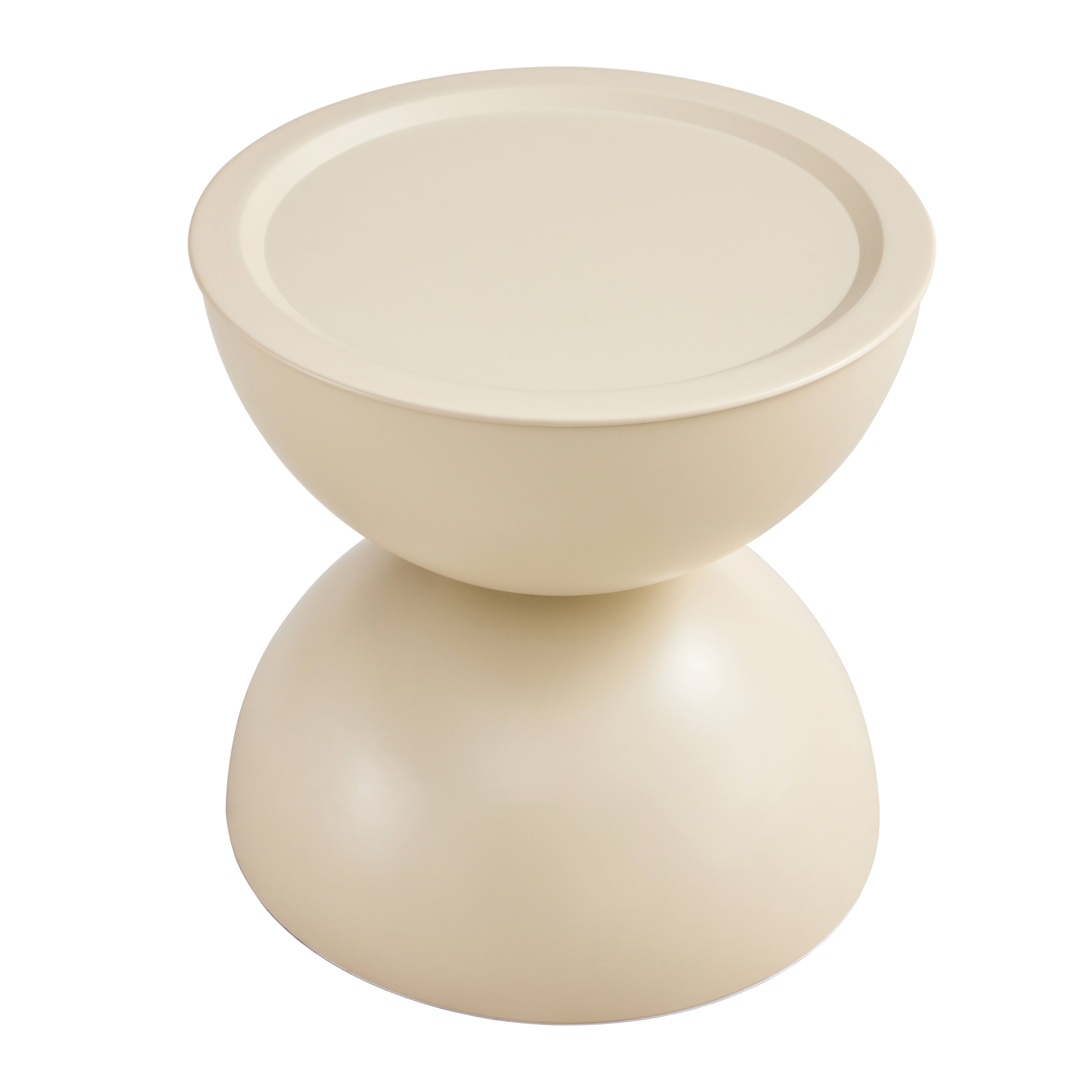 Set of 2 Milk White Coffee Table and End Table With Storage.-thumbmail-4