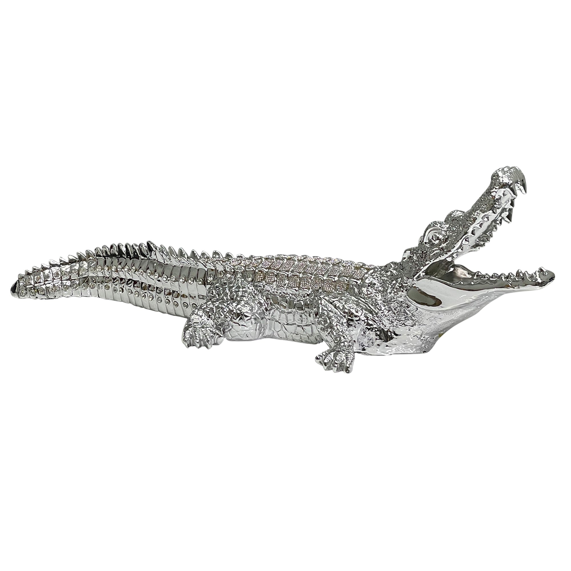 Ambrose Diamond Encrusted Chrome Plated Crocodile-thumbmail-2