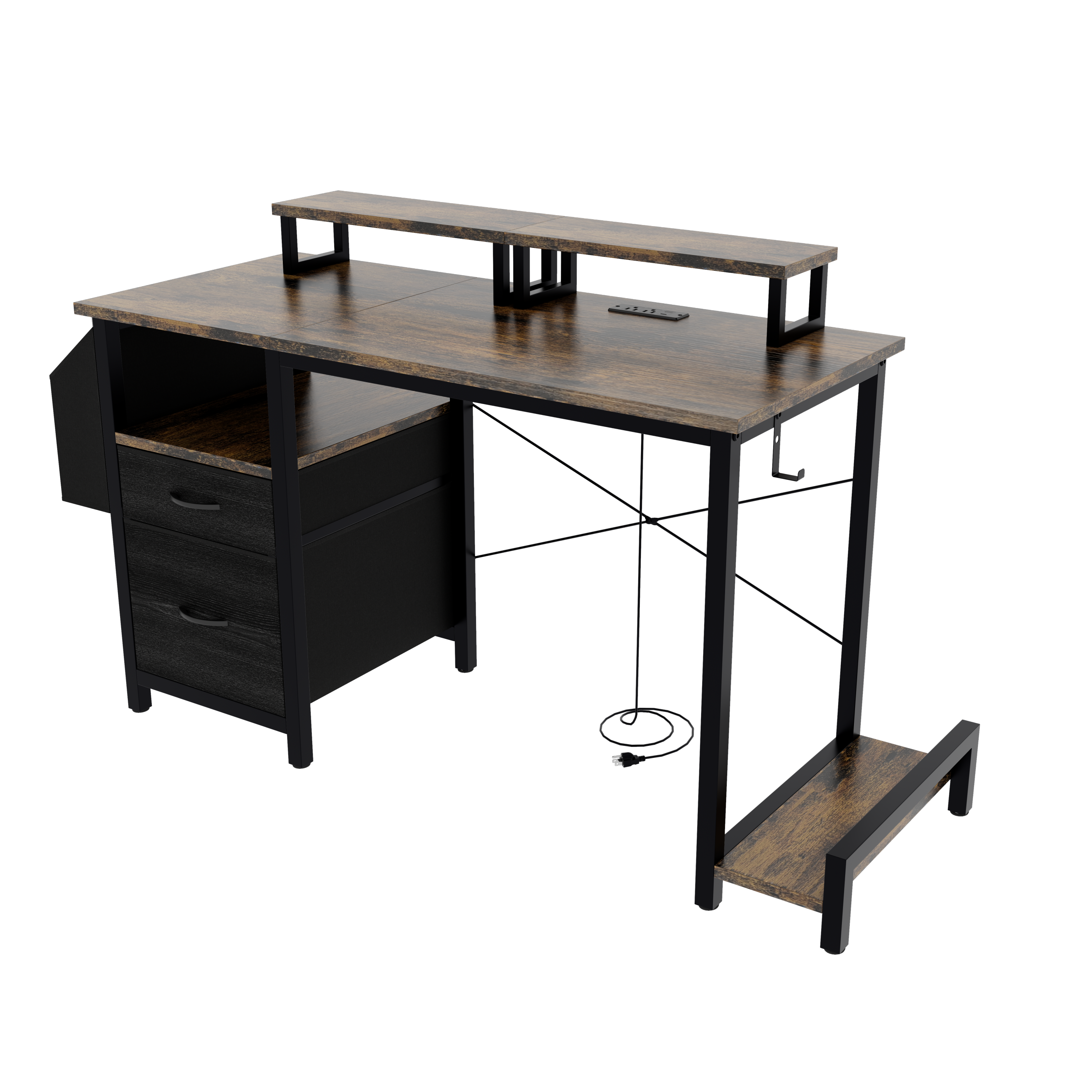 47.27'Office Desk With Power Outlet-thumbmail-1