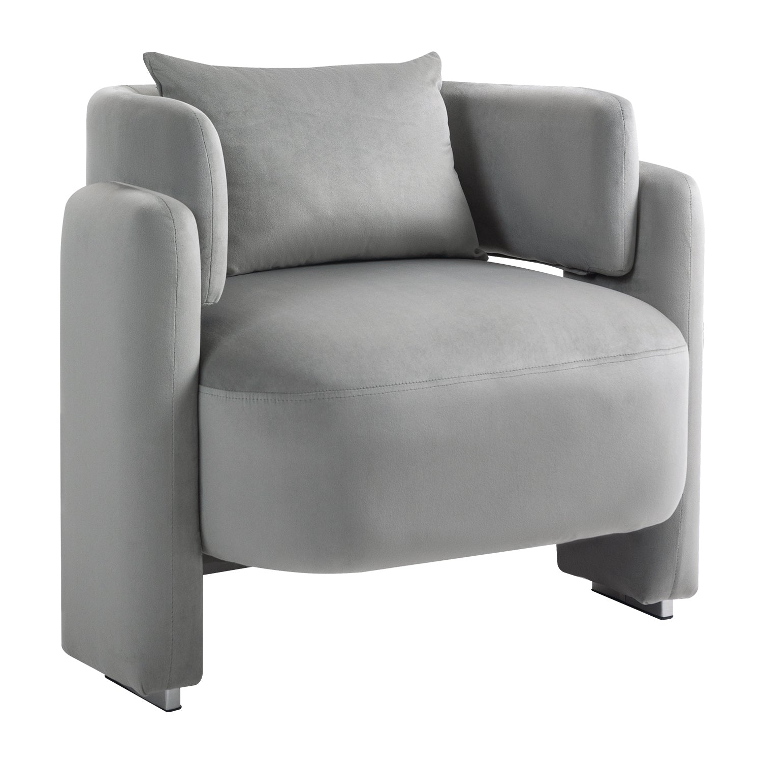 Modern Velvet Lounge Chair-thumbmail-4
