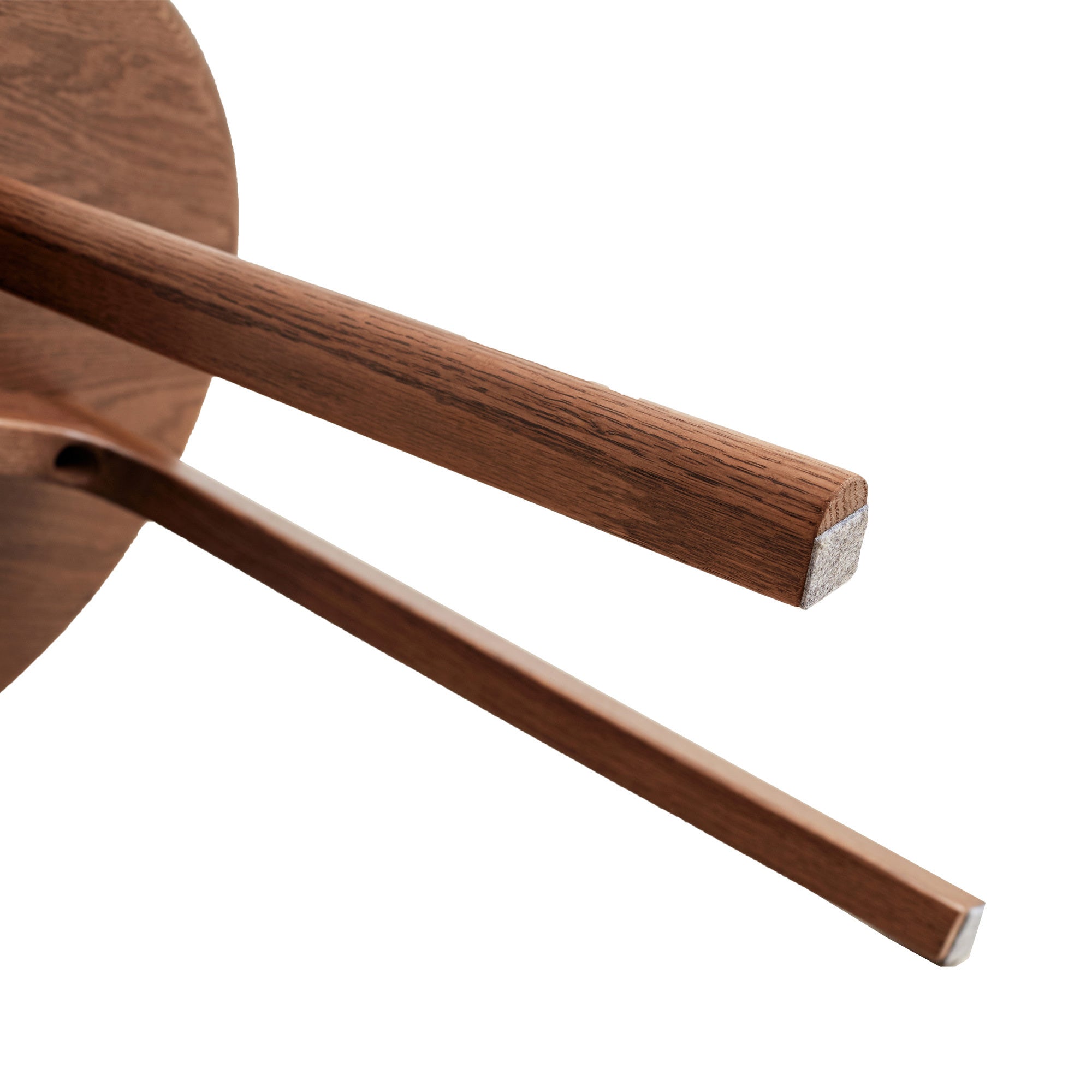 Natural Solid Oak Wood Round End Table-thumbmail-1