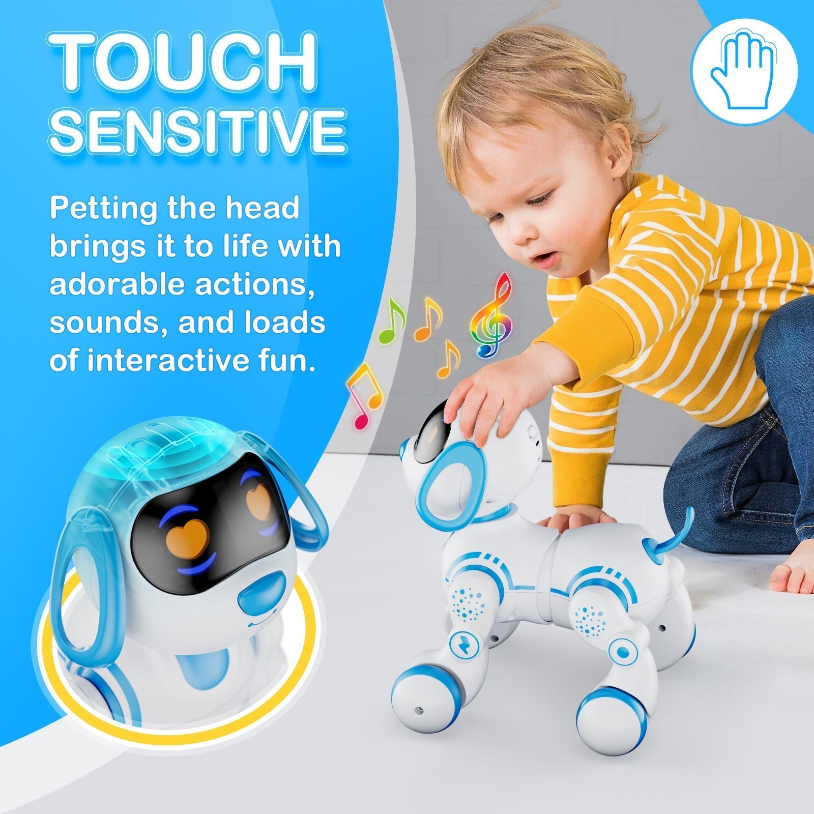Contixo R3 Interactive Smart Robot Pet Dog Toy With Remote Control-thumbmail-3