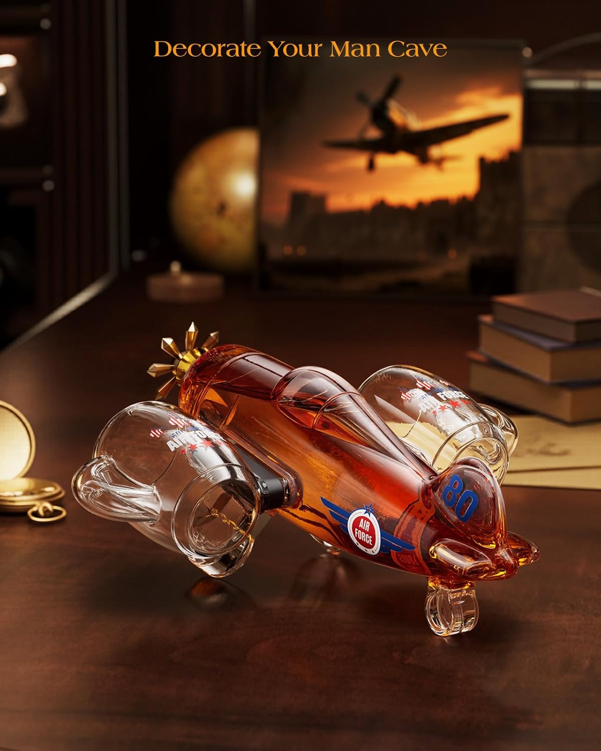 Fighter Aircraft Whiskey Decanter Set-thumbmail-1