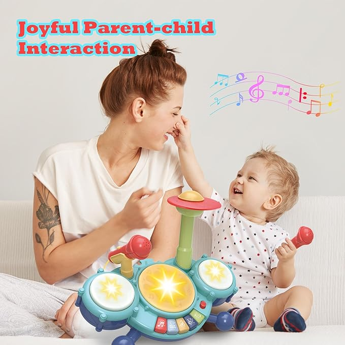 Contixo Musical Drum Toy Set for Babies, Learn Toy Age 2-8 Years-thumbmail-6