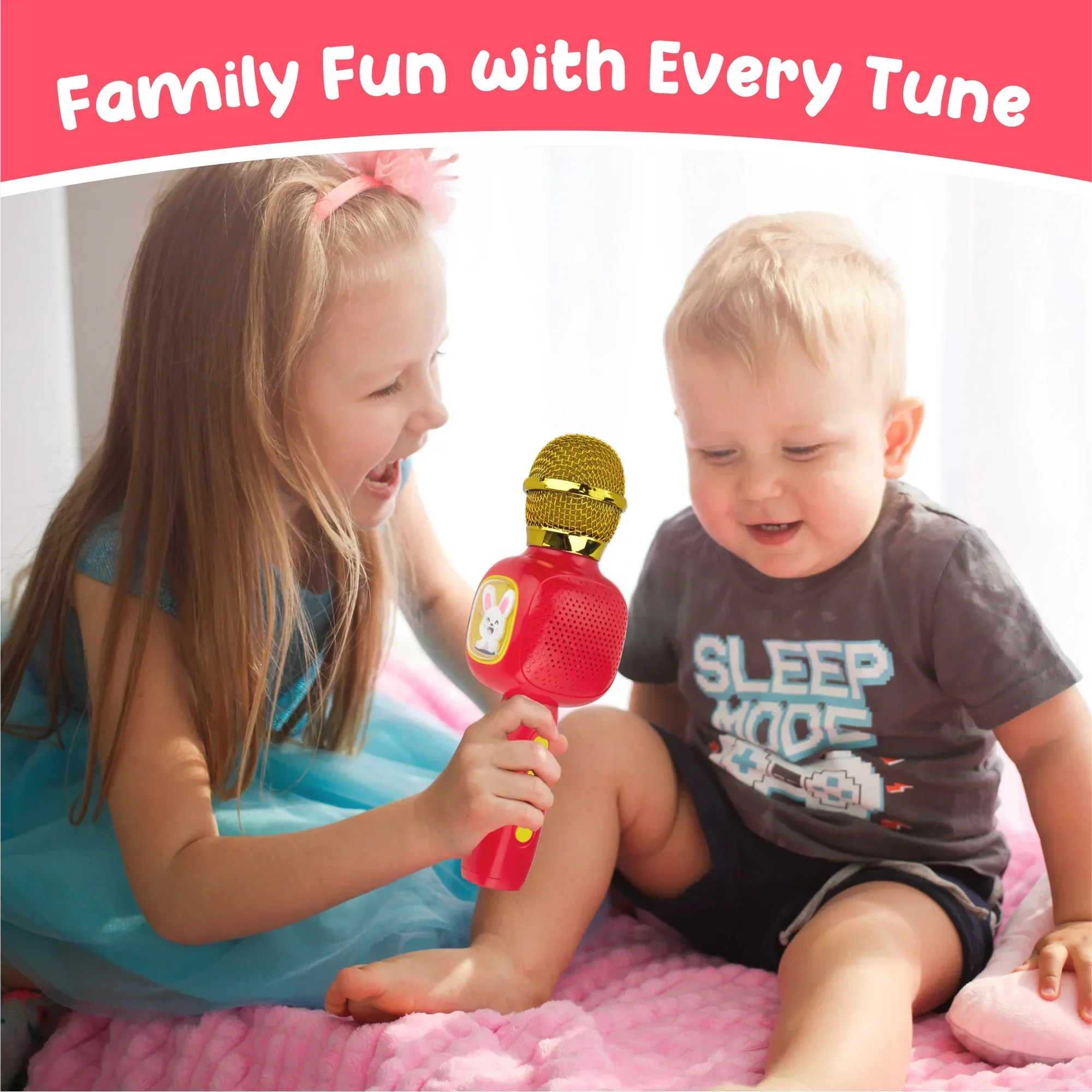 Contixo Karaoke Microphone for Kids - Wireless, Portable, Ages 3-12, Red-thumbmail-5