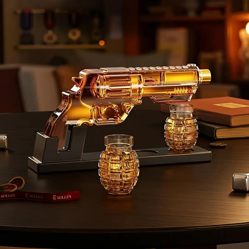Magnum Revolver Whiskey Decanter Set-thumbmail-3