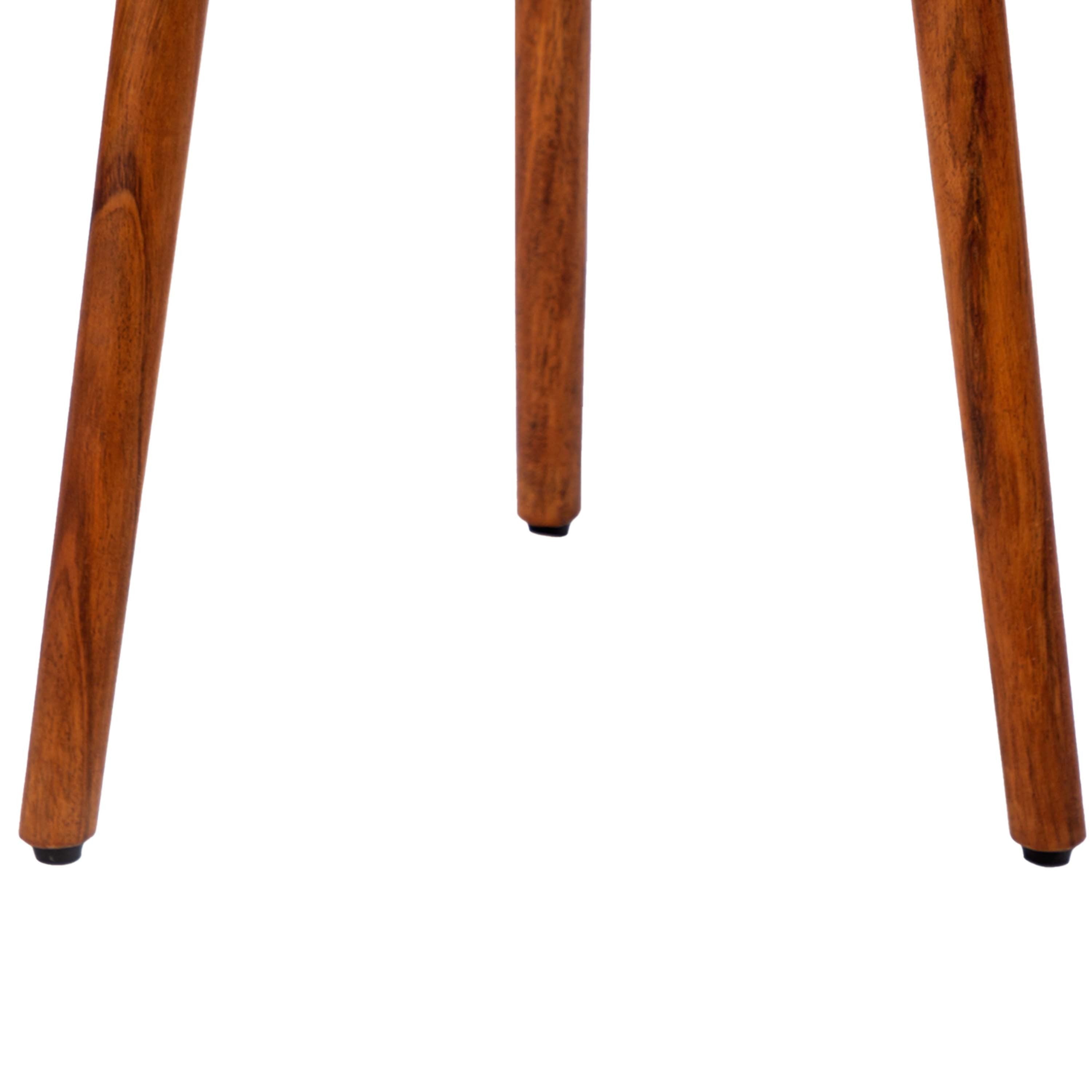 Round Acacia Wood Side Accent Table-thumbmail-1