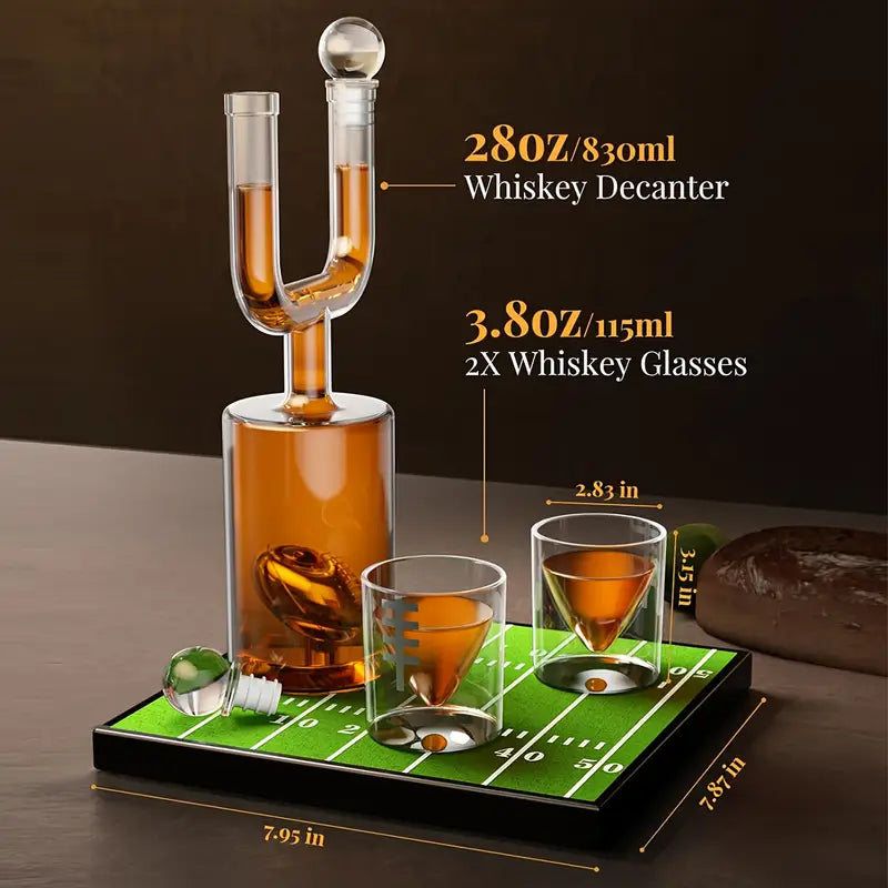Football Field Goal Whiskey Decanter Set-thumbmail-5