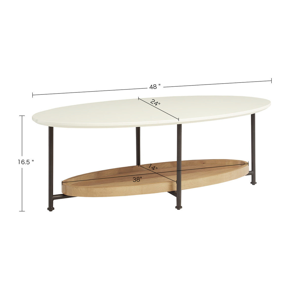 Monte Oval White/Natural Coffee Table-thumbmail-3