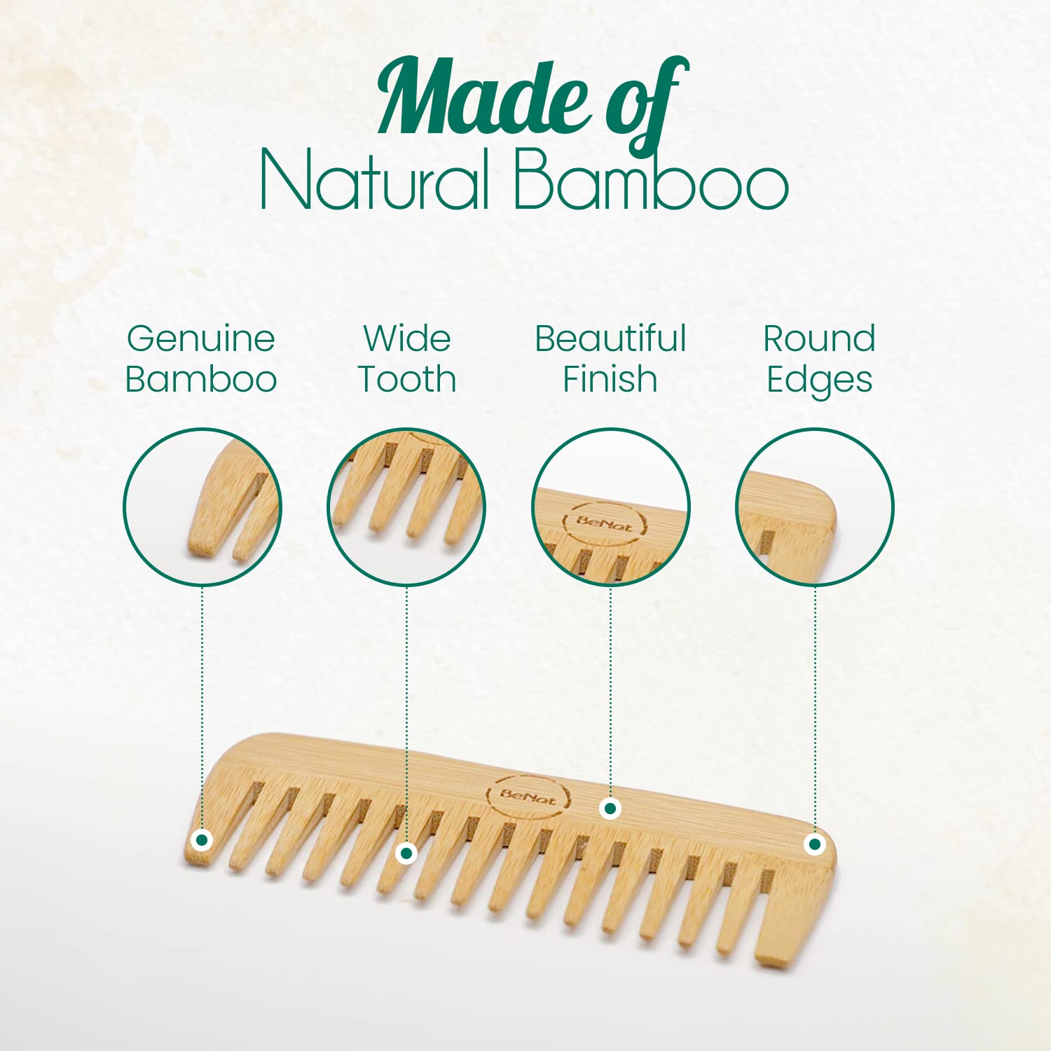 All-Natural Bamboo Hair Comb-thumbmail-1