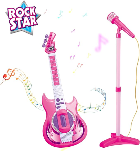 Contixo Kids Toy Guitar Set With MP3 Microphone - Musical Toy-thumbmail-5
