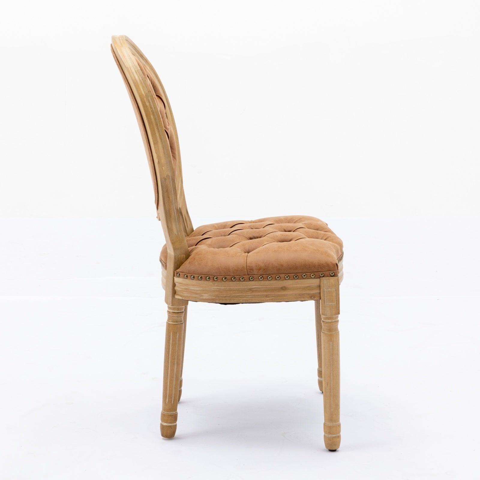 Set of 2 French Style Solid Wood Antique Dining Chairs-thumbmail-10