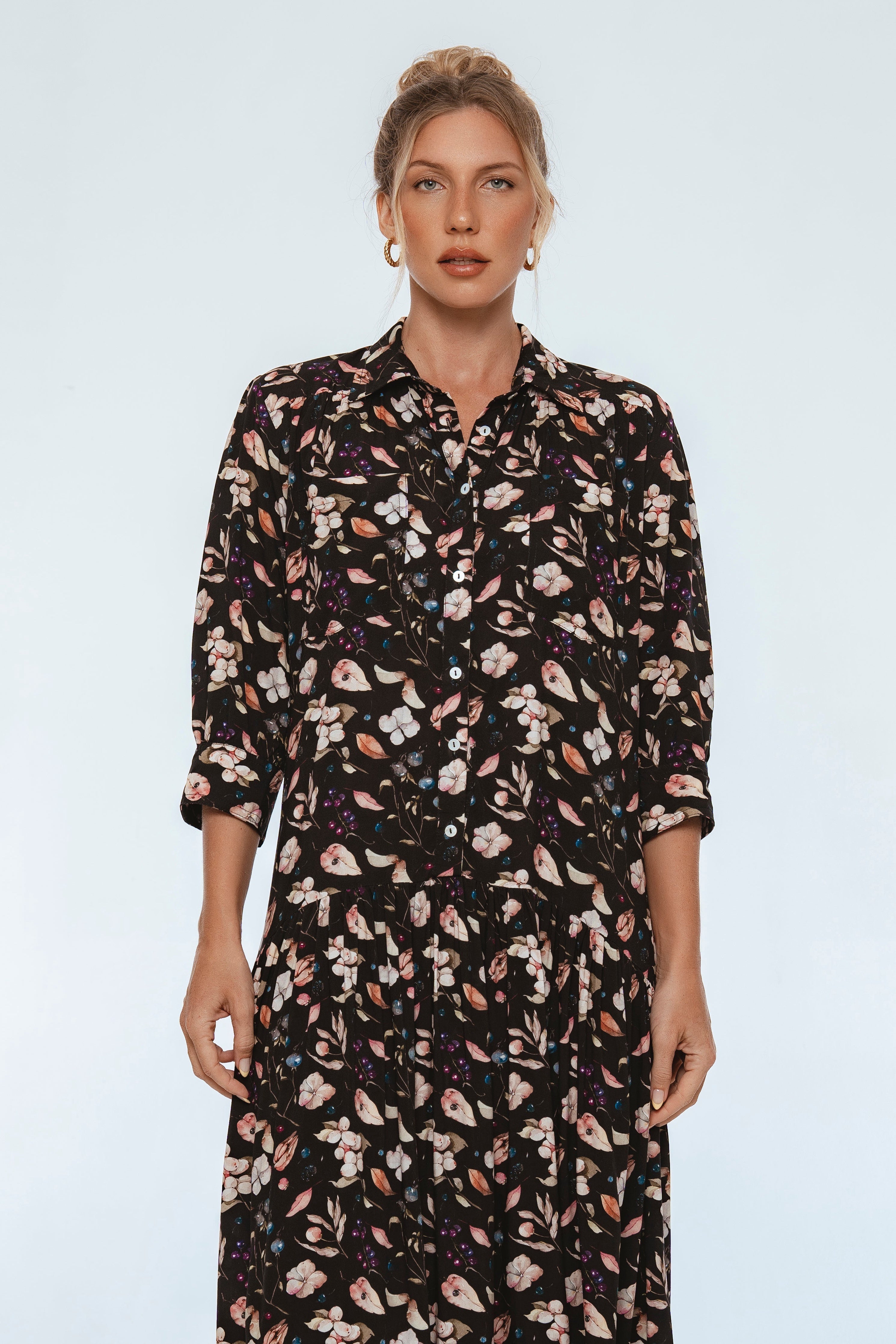 Colette Long Sleeve Shirt Dress-thumbmail-10