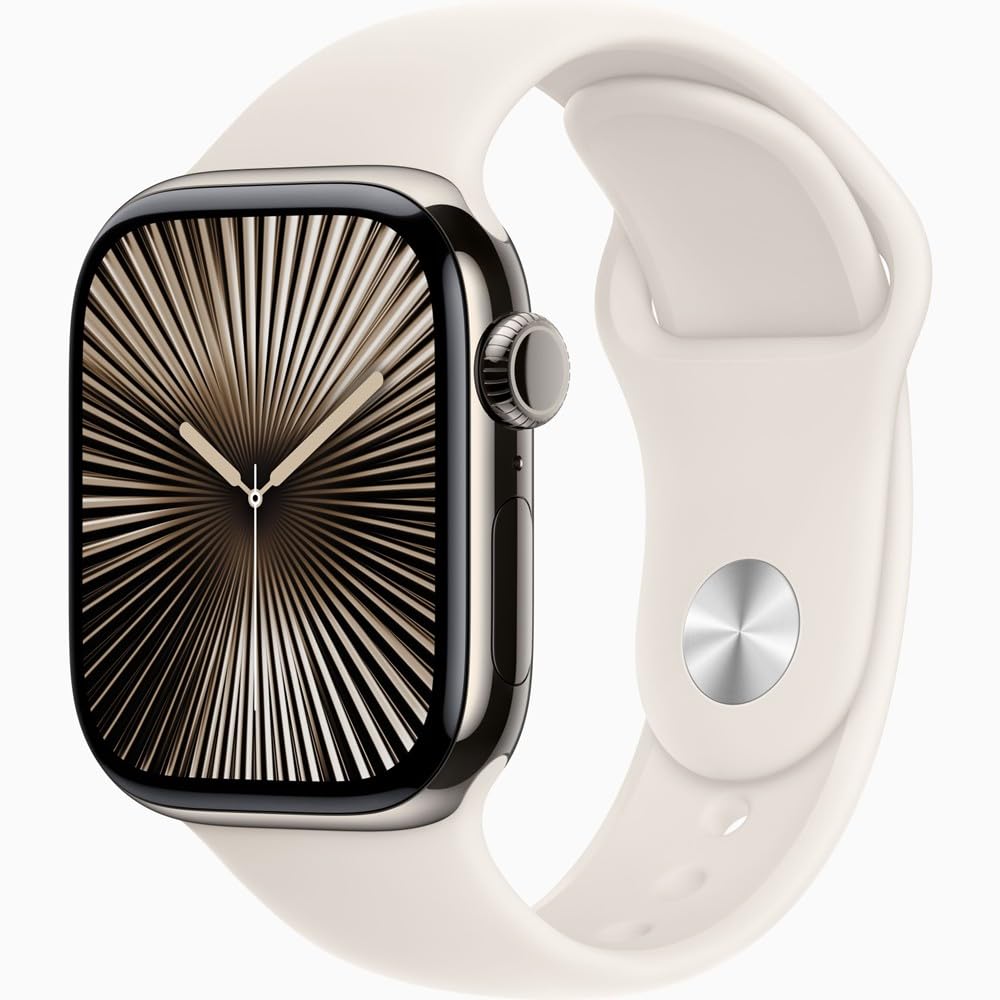 Apple Watch Series 10 46mm Gps + Cellular Natural Titanium + Starlight Sport Band 64gb WS1-thumbmail-1