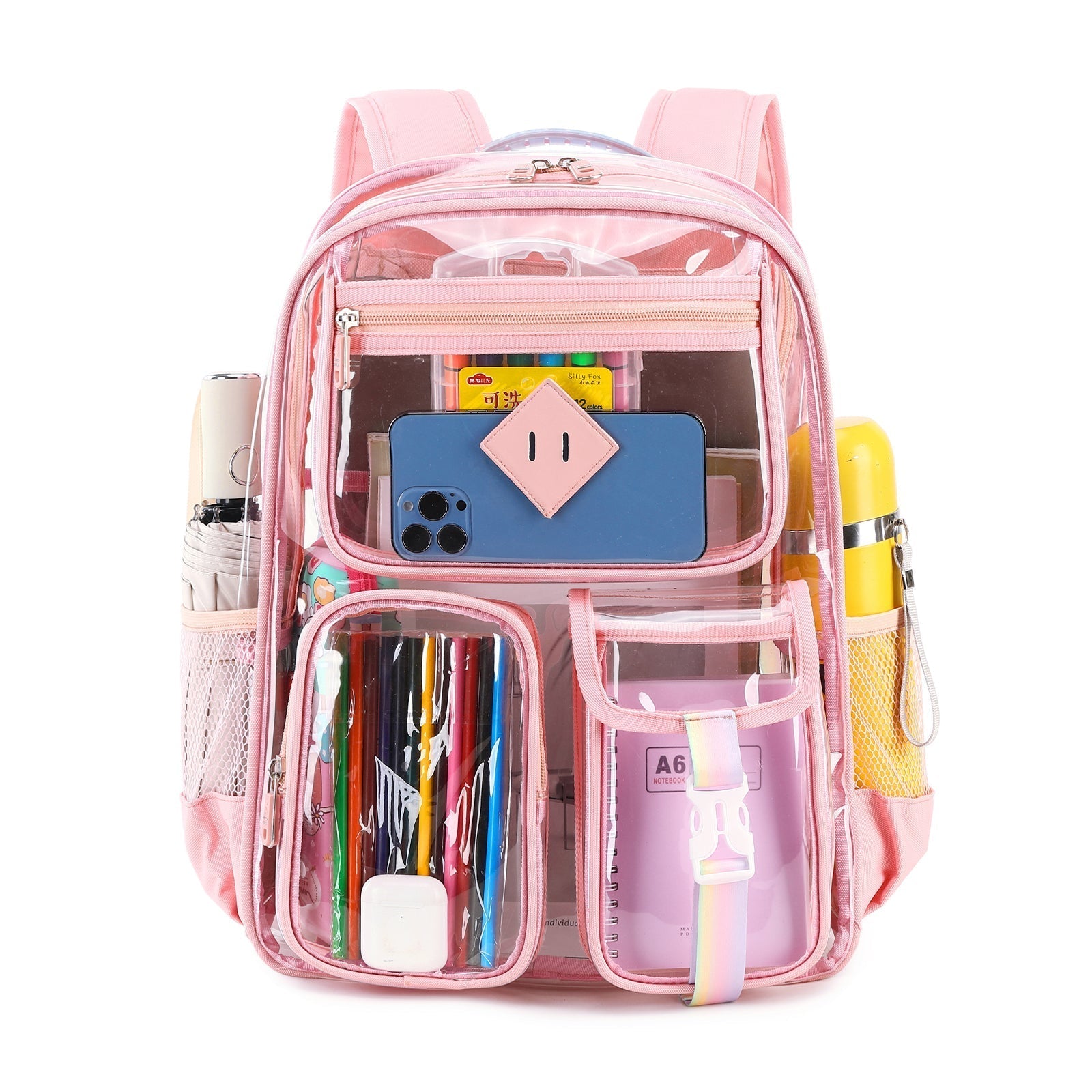 Contixo Heavy Duty Clear Backpack - PVC Transparent, Stadium Ap-thumbmail-6