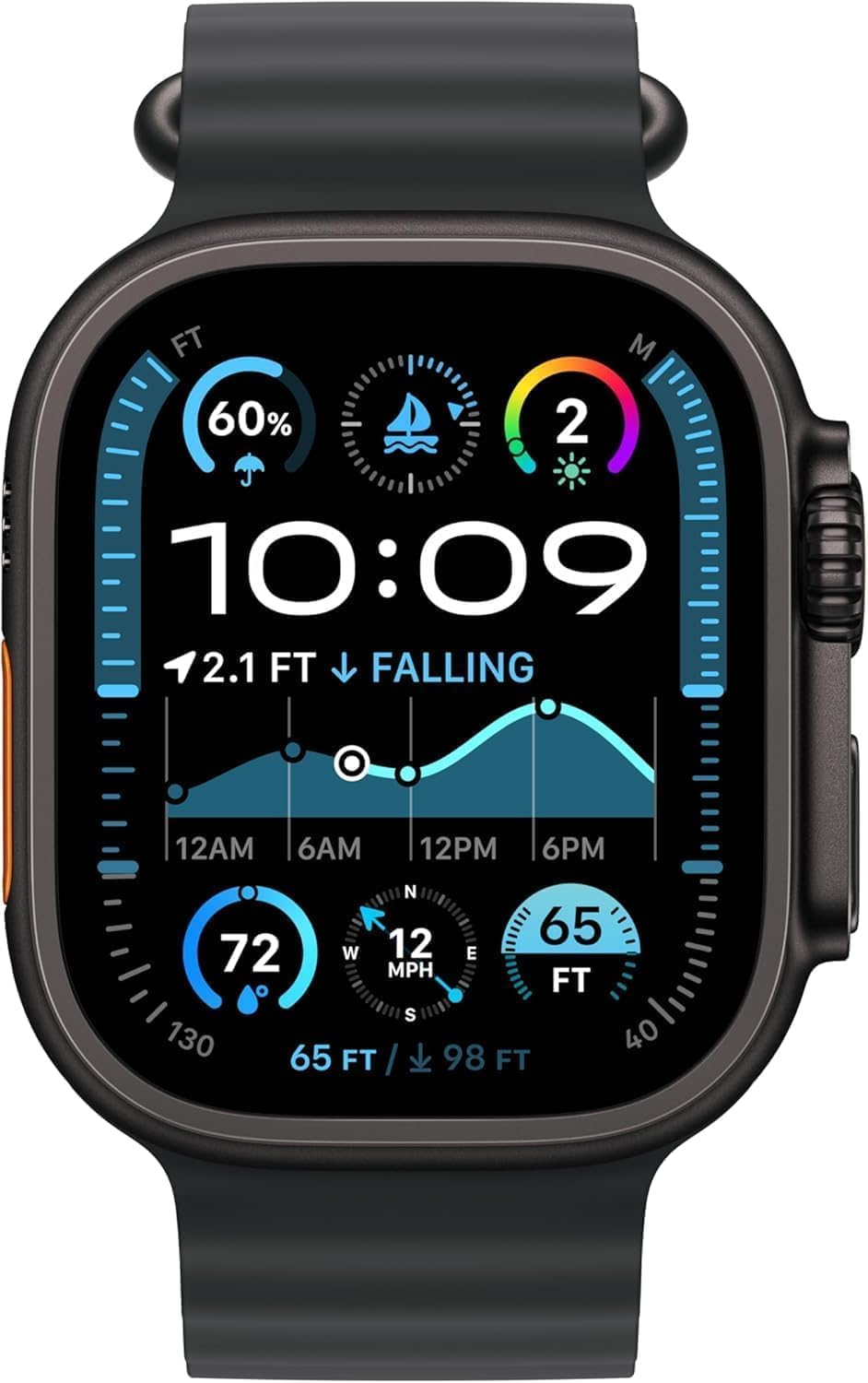 Apple Watch Ultra 2 49mm Gps + Cellular Black Titanium + Black Ocean Band 64gb WS1 (Certified Refurbished)-thumbmail-7