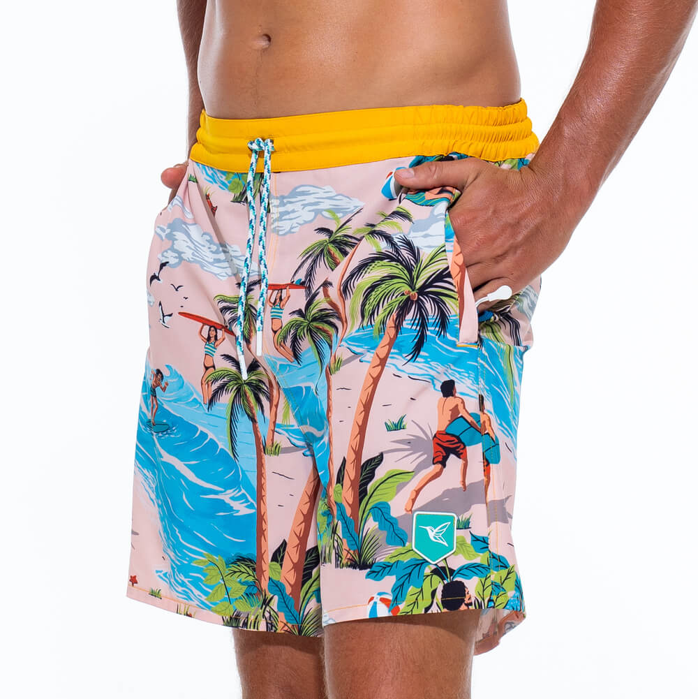Mens Designer Board Shorts | Island Original Print-thumbmail-3