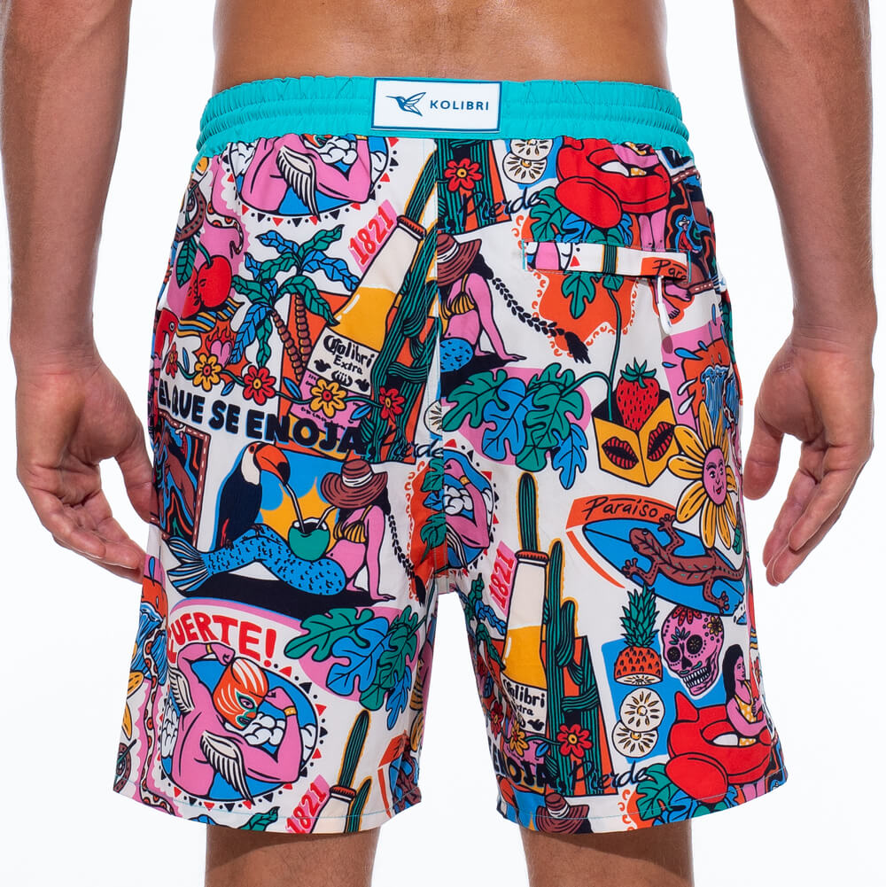 Mens Designer Board Shorts | Fuerte Original Print-thumbmail-3